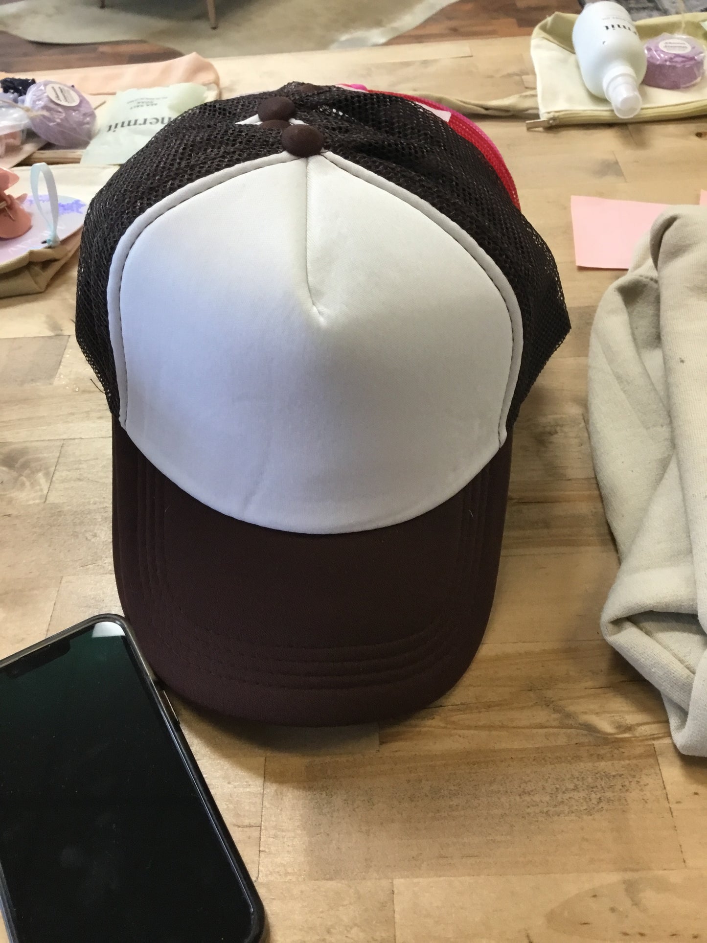 Youth brown trucker hats
