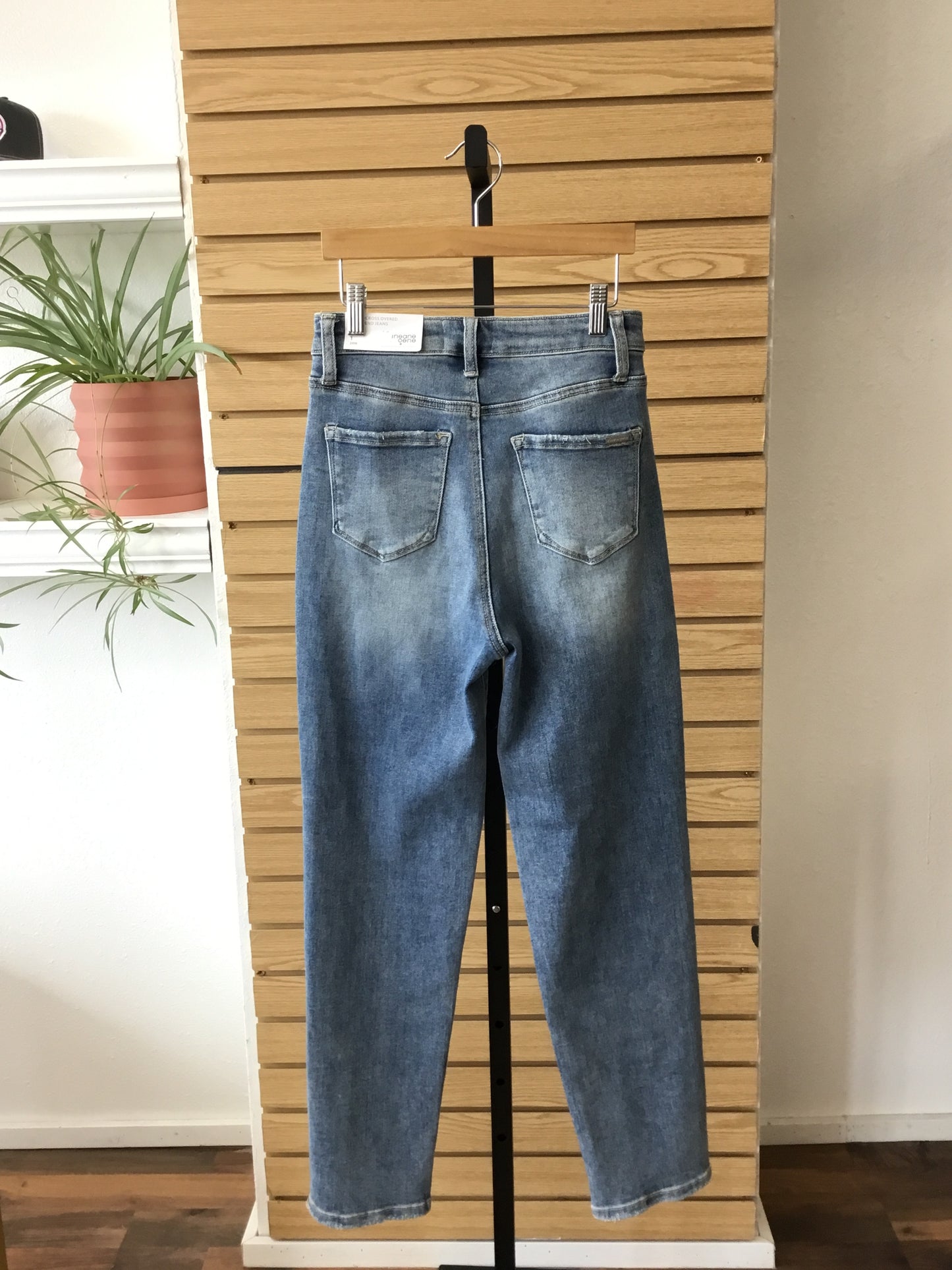 Insane Gene Hi-Rise Cross Overed Girlfriend Jeans