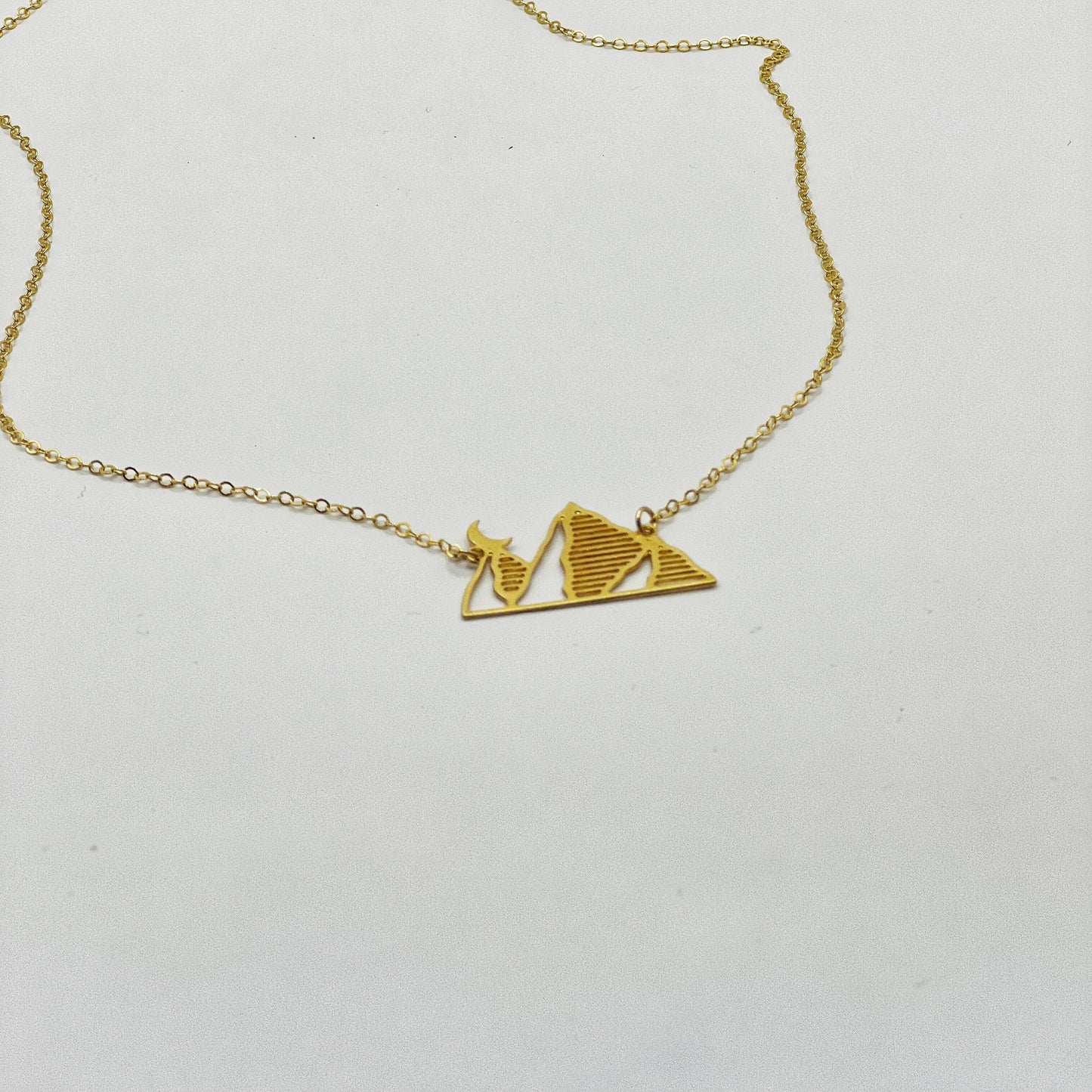Mountain Nights Necklace: Gold