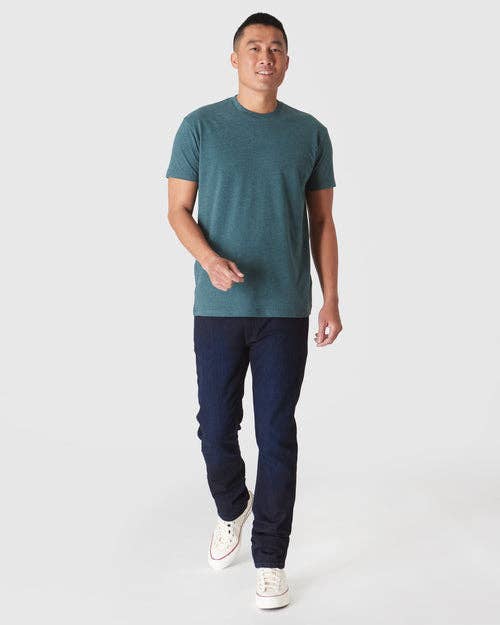 Short Sleeve T-Shirt | Crew Neck | Heather Seafarer