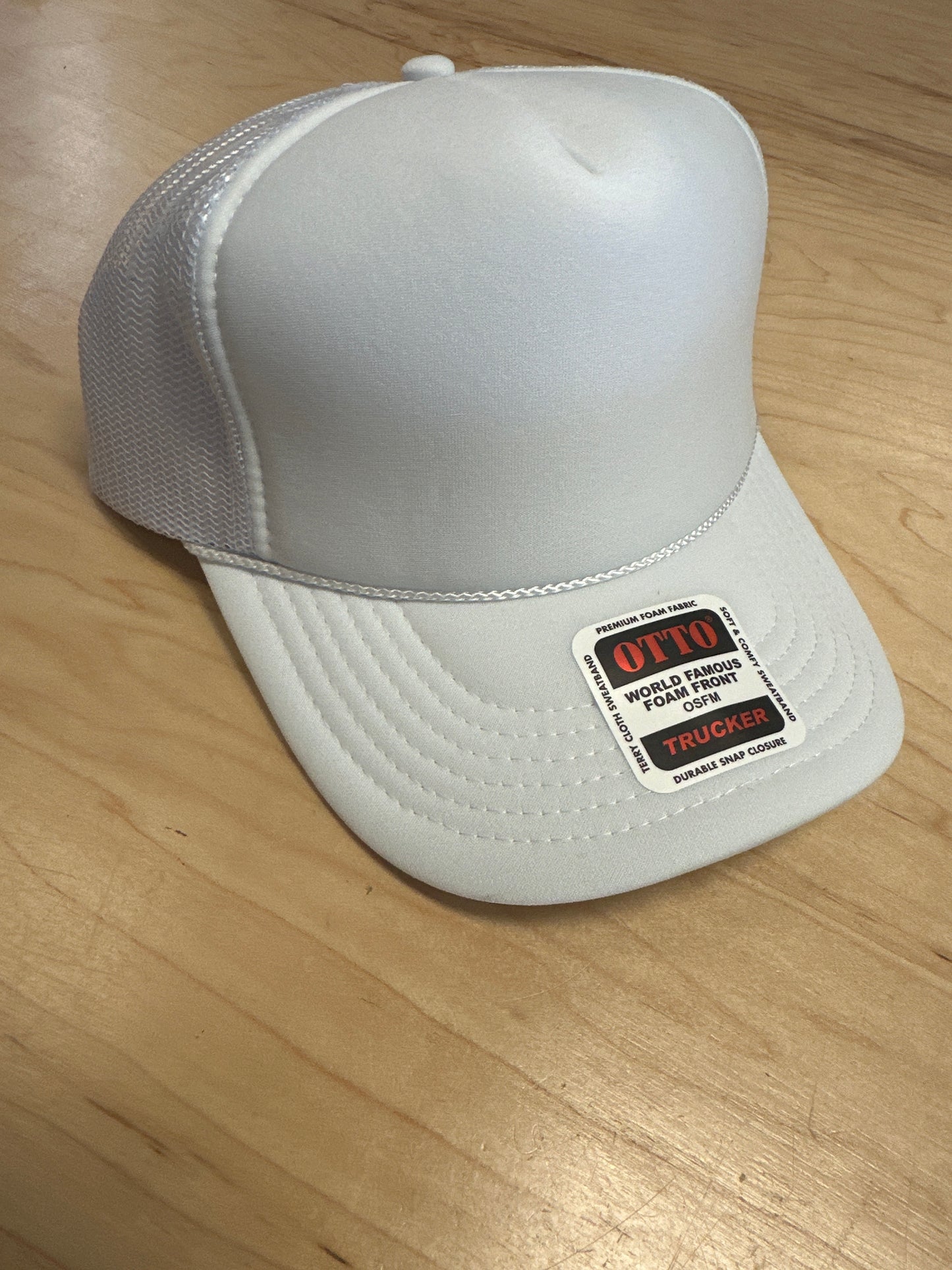 Otto Adult Solid White Trucker Hat