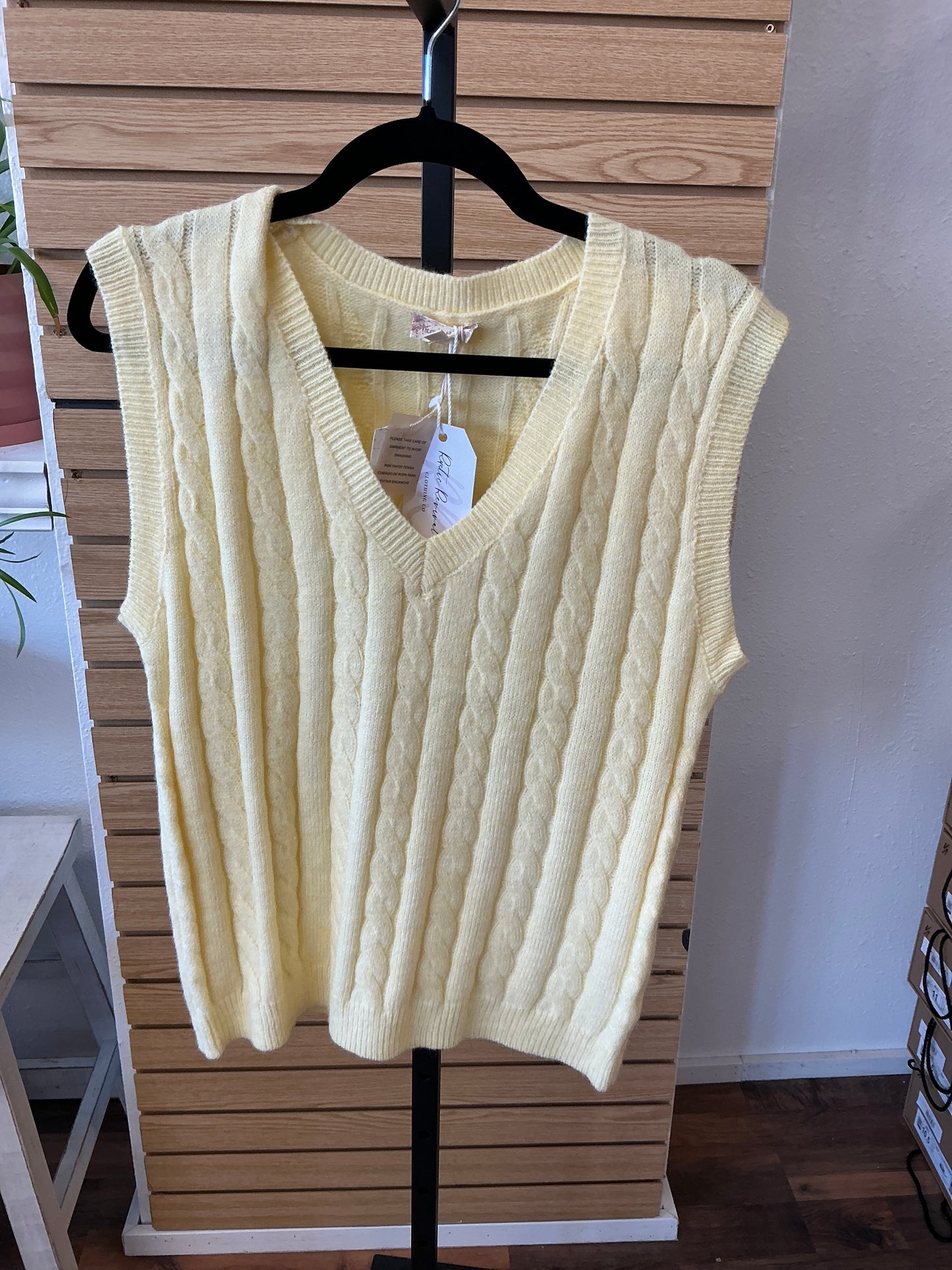 Hem & Thread Yellow Sweater Vest