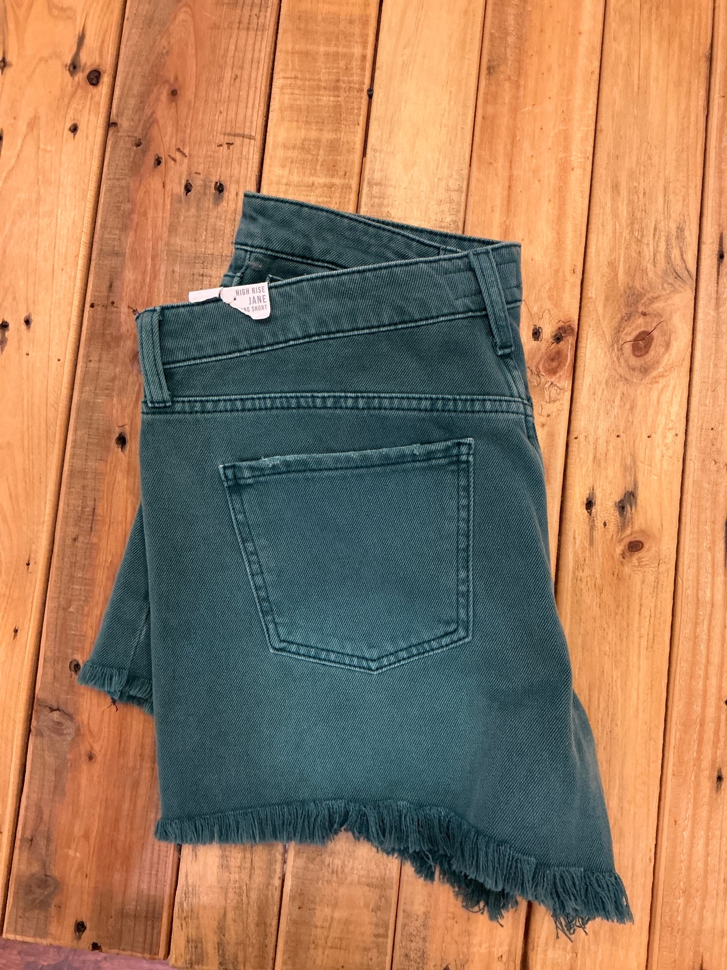 KUT High Rise Jane Long Short Turquoise