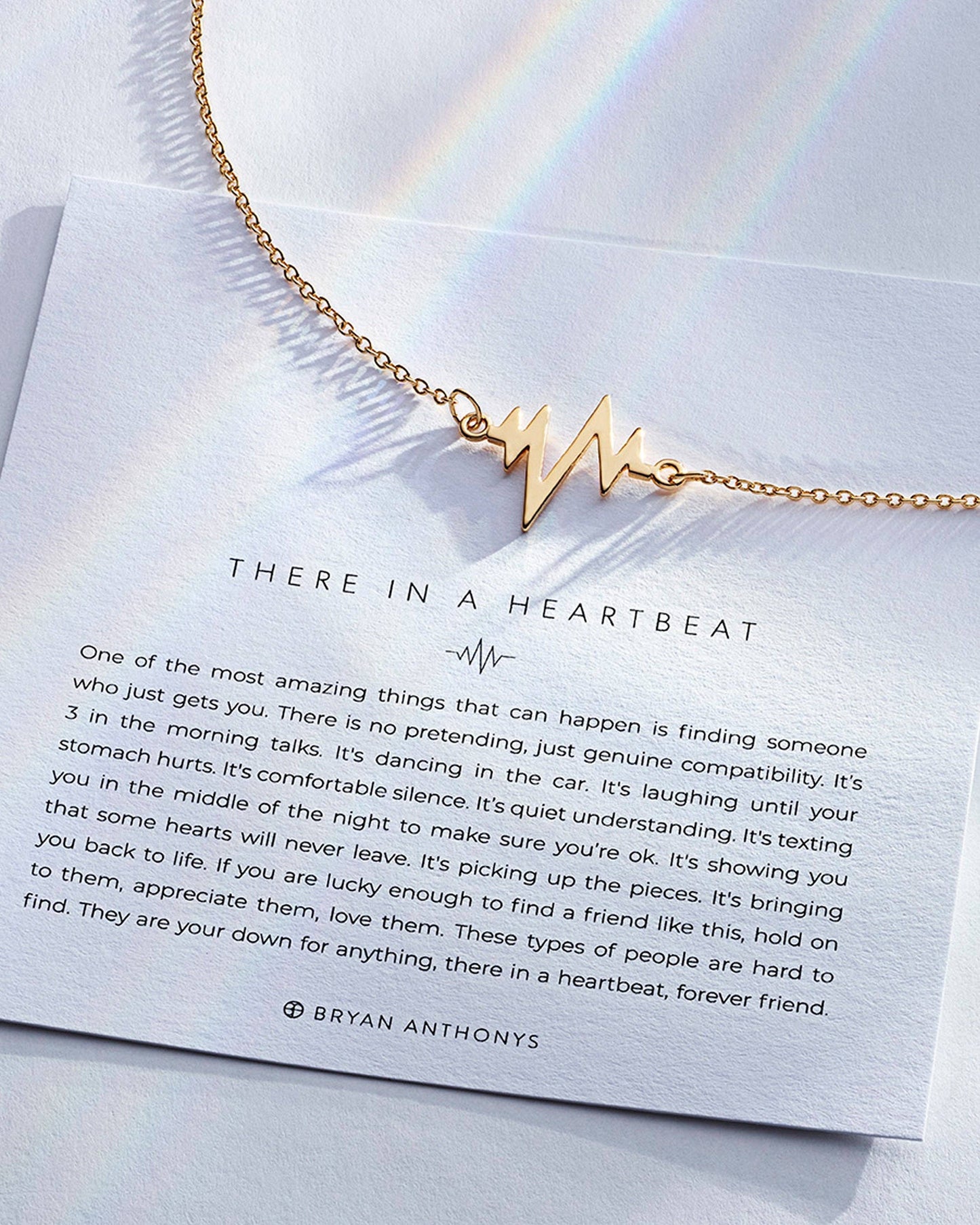 There In A Heartbeat Necklace: Silver