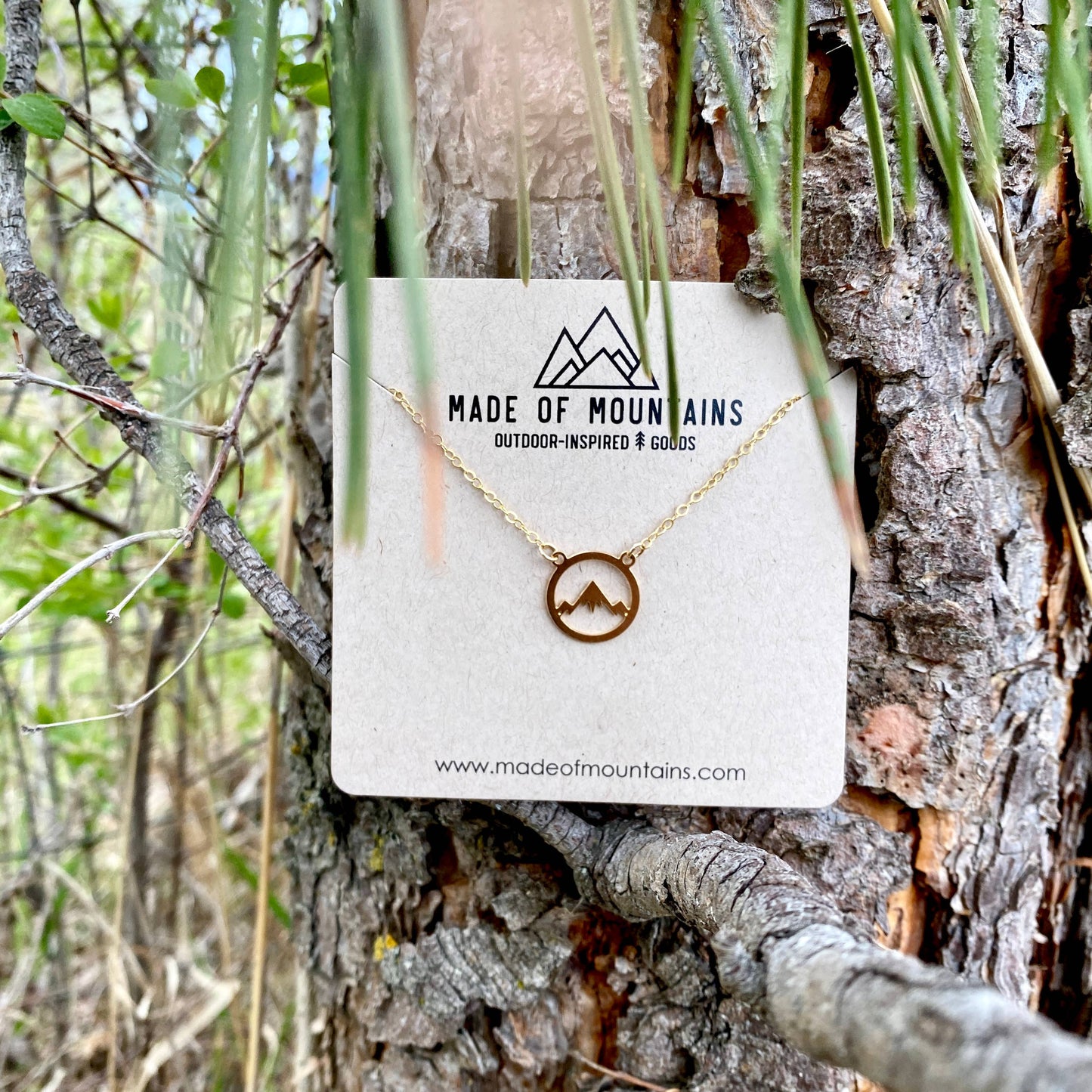 Mountainscape Necklace: Gold