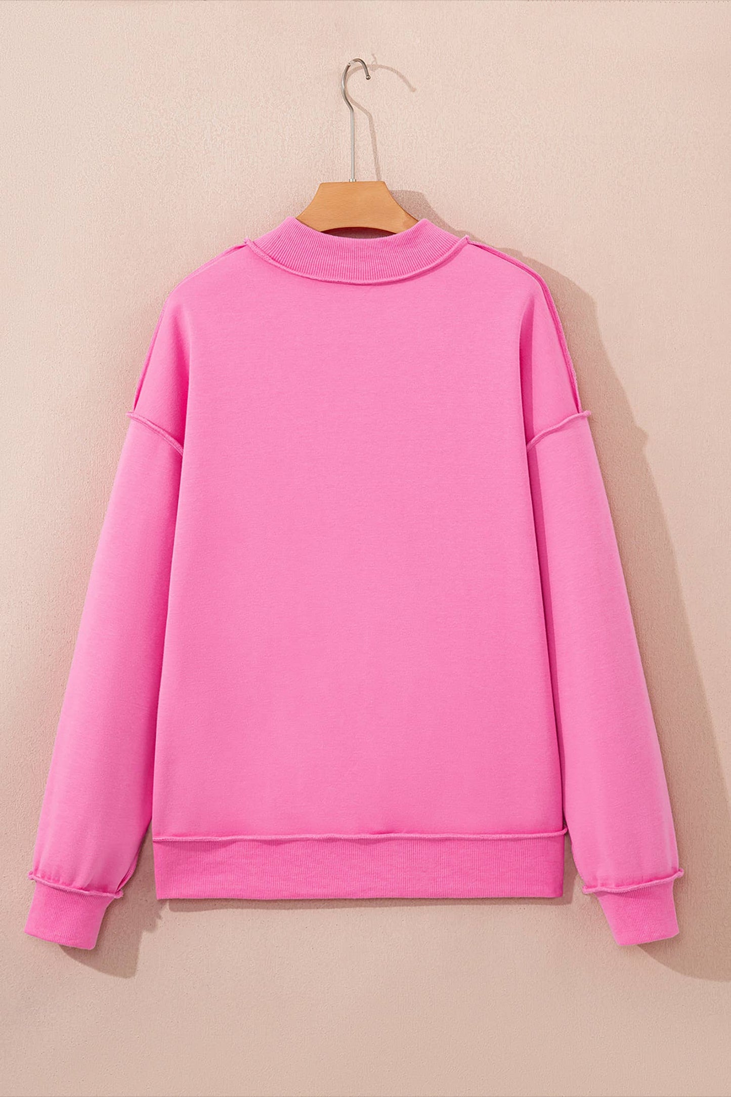 Reversible Mock Neck - Bright Pink
