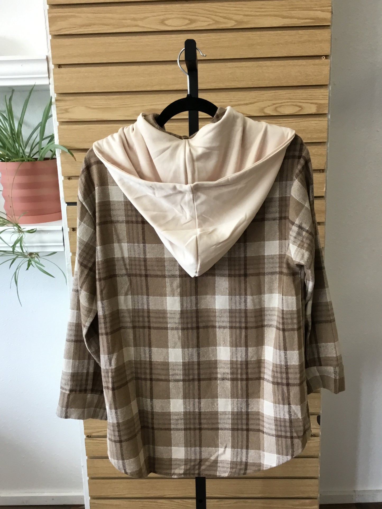 Detachable Hoodie Flannel Shacket