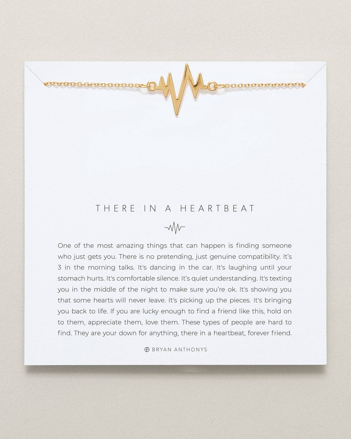 There In A Heartbeat Necklace: Silver