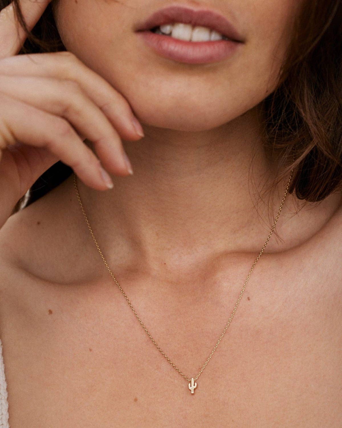 Stick Together Icon Necklace: 14k Gold