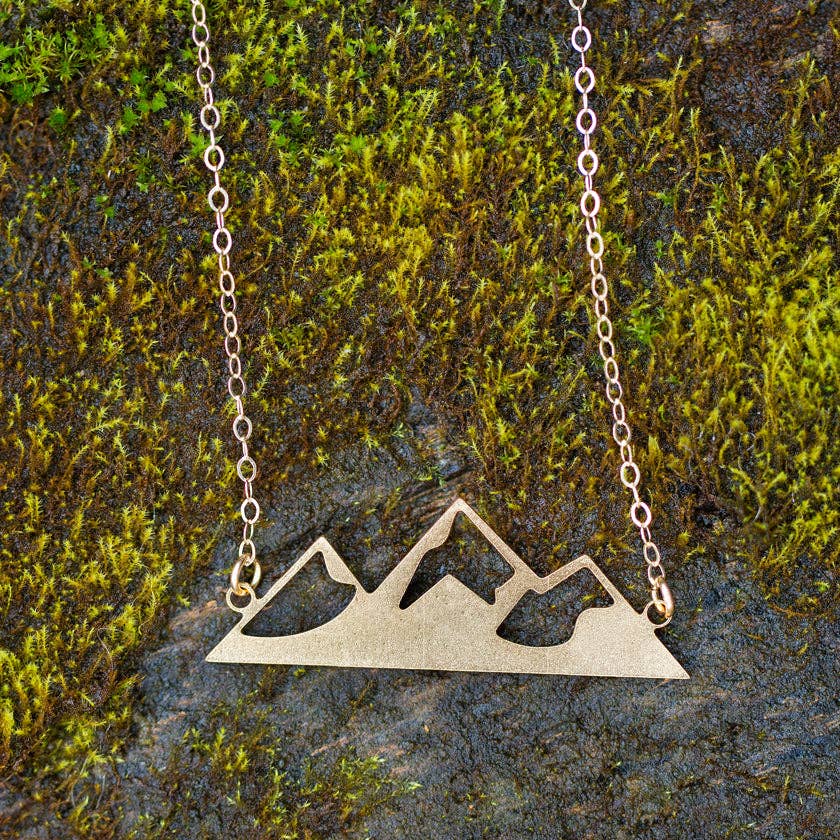 Mountain Home Necklace: Gold