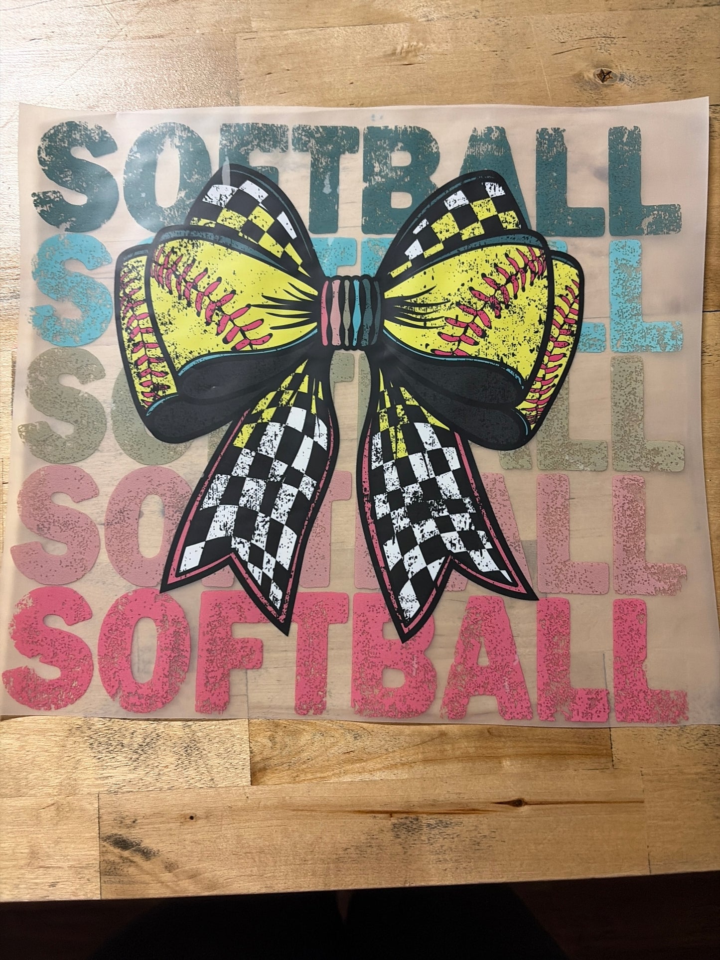 Stacked Softball with Bow
