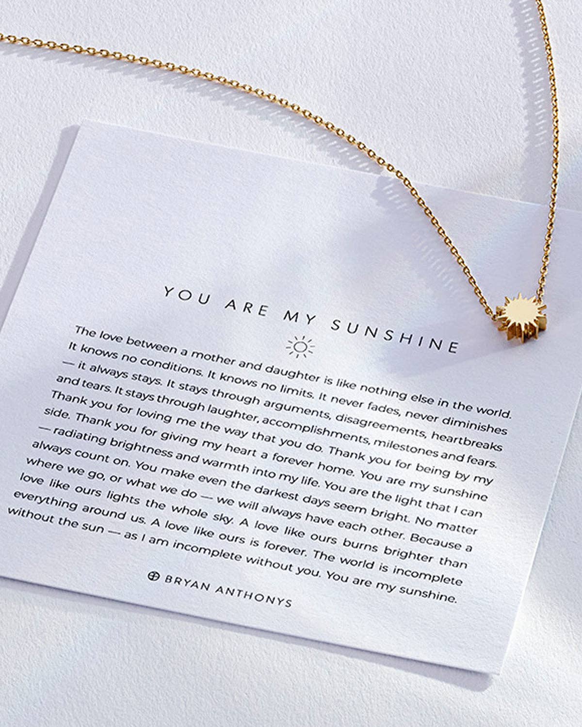 You Are My Sunshine Icon Necklace: 14k Gold