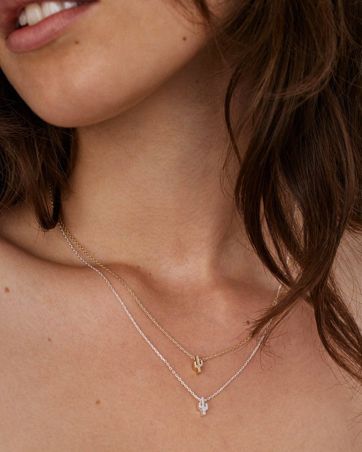 Stick Together Icon Necklace: 14k Gold