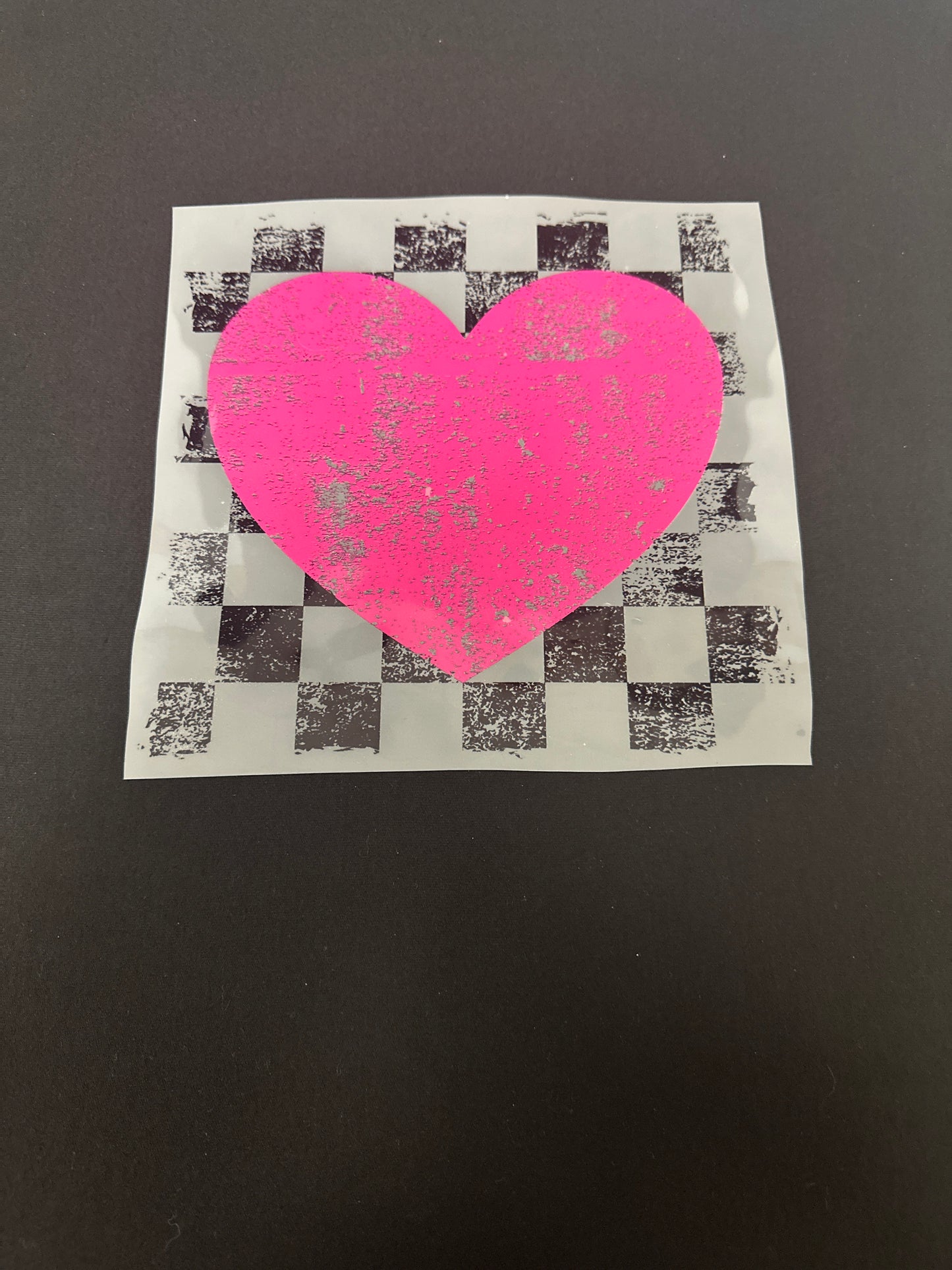Heart with Checker Background
