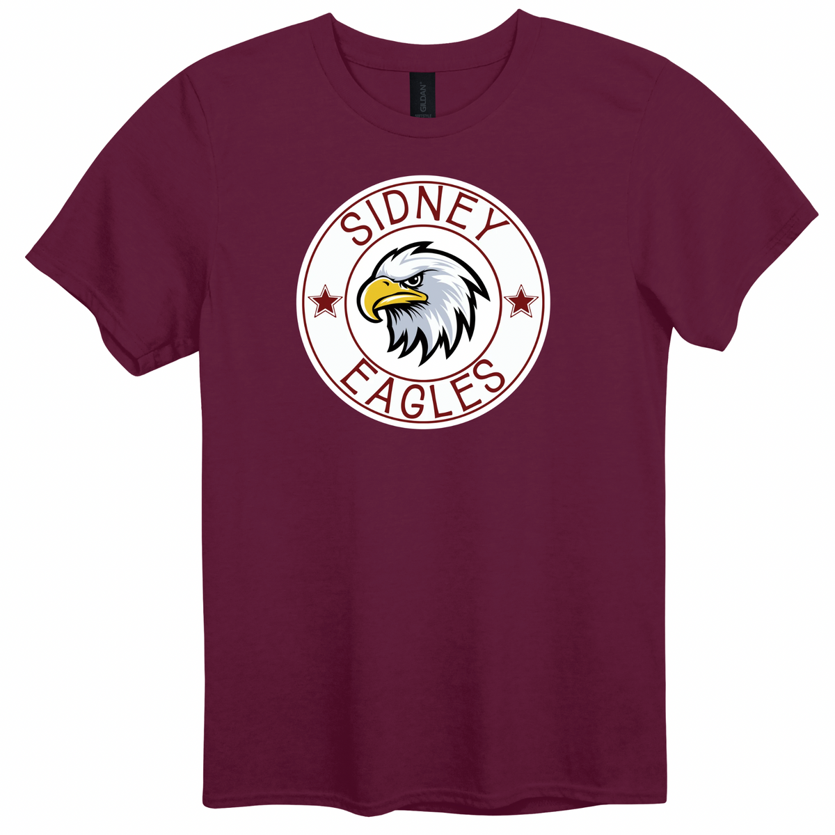 Sidney Eagle White Vintage Seal Graphic Apparel | Youth Spirit Wear