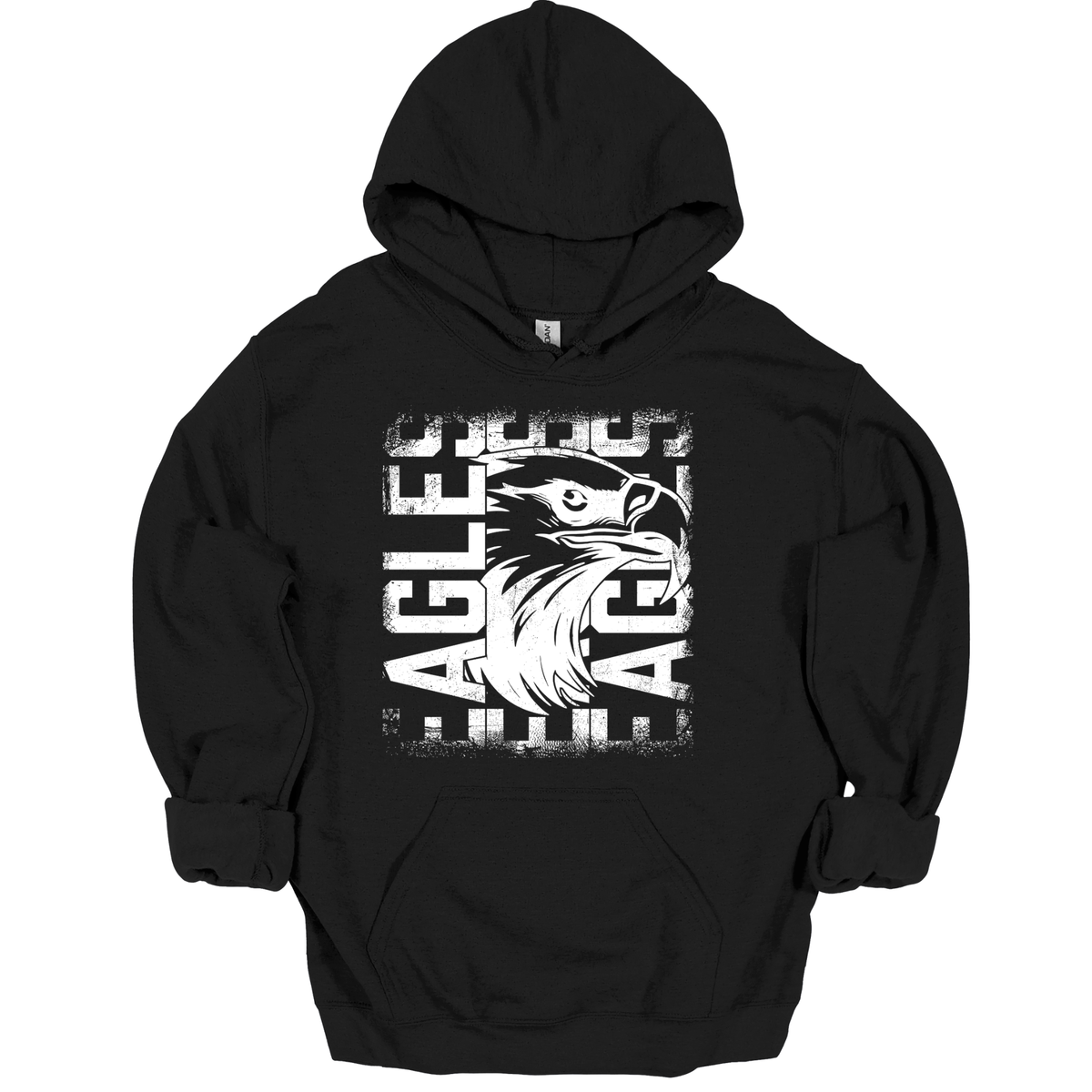 EAGLES Distressed White Graphic Apparel | Youth Spirit Wear