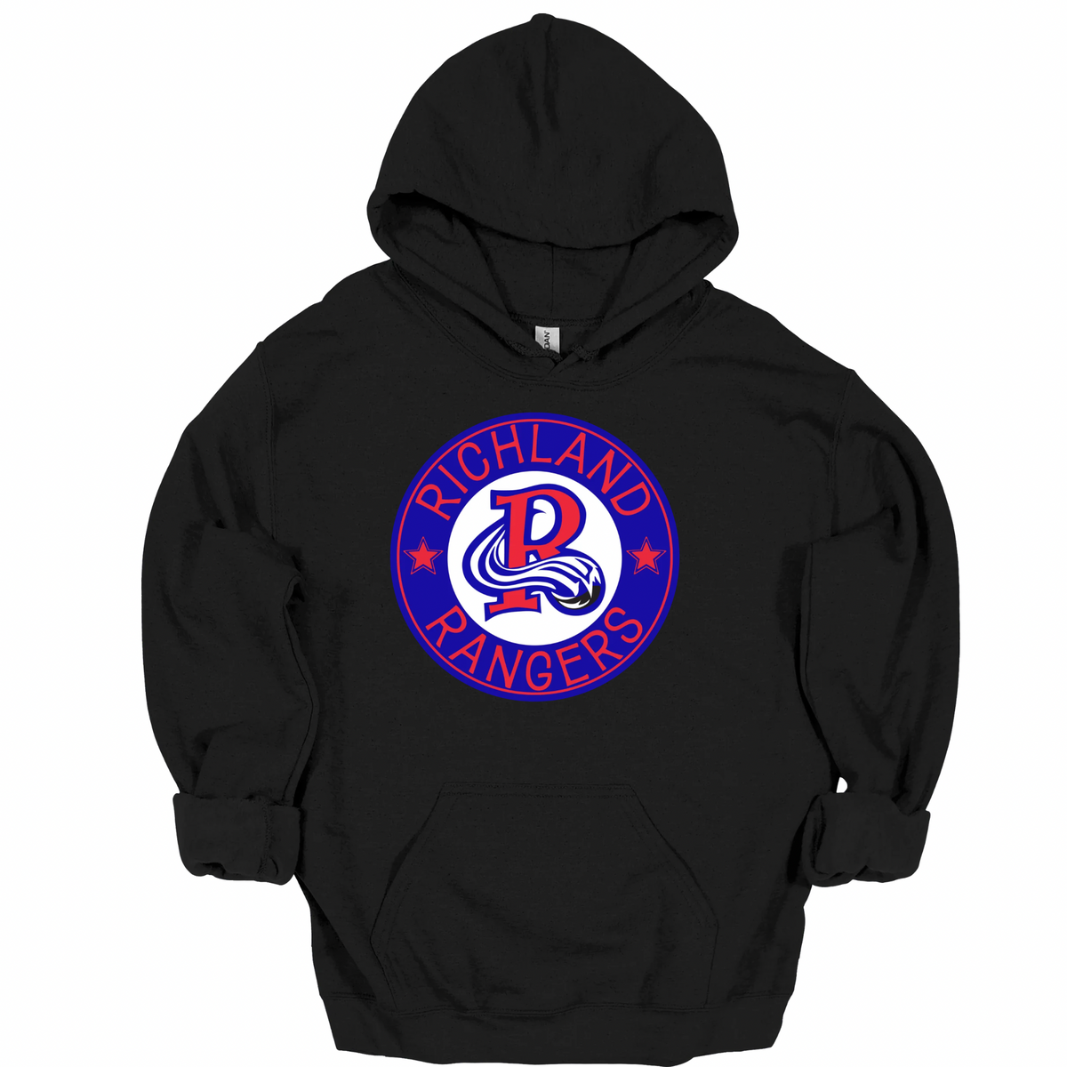 Richland Rangers Blue Vintage Seal Graphic Apparel | Adult Spirit Wear