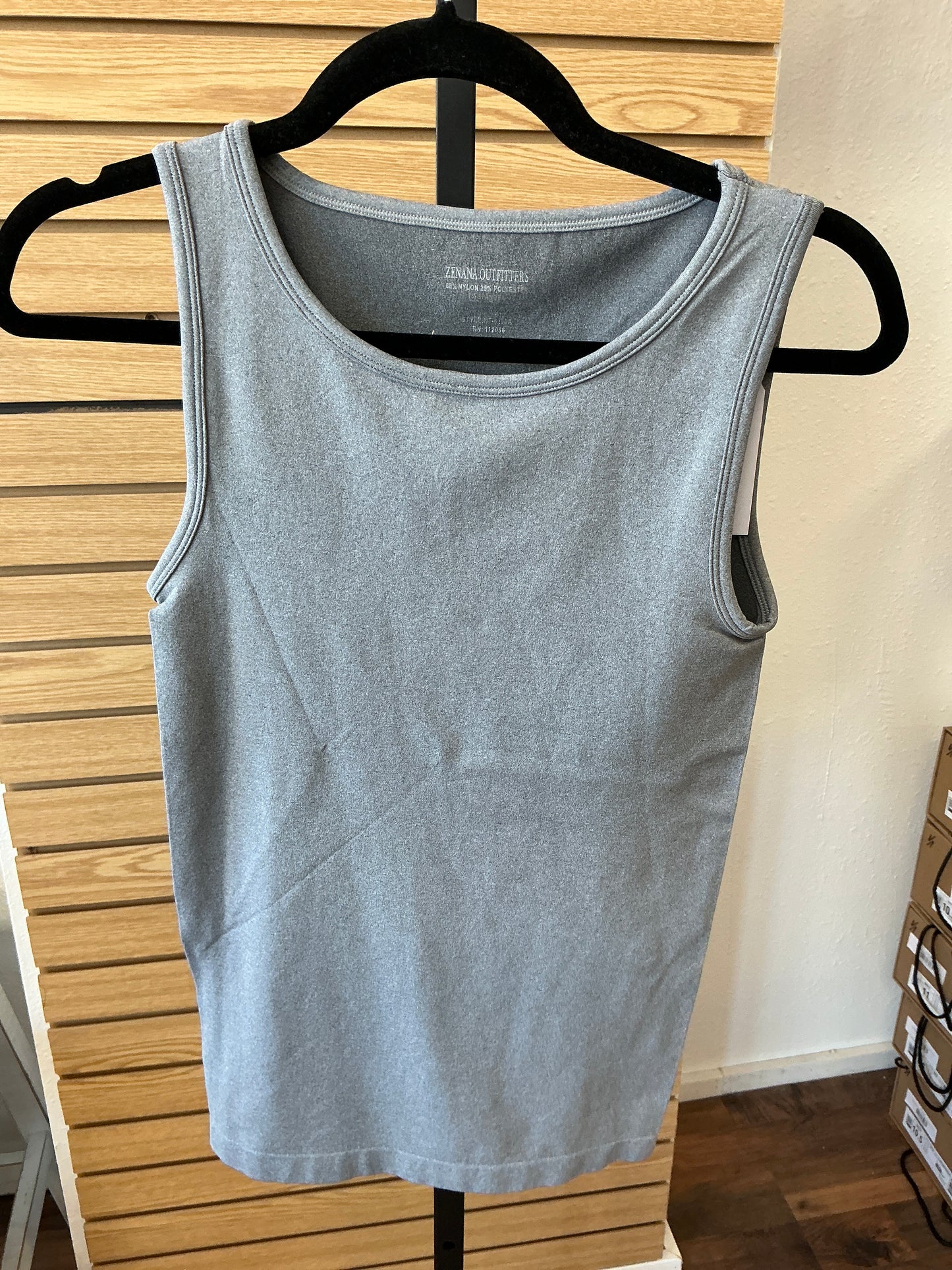 Scoop Neck Tank Top - Heather Grey