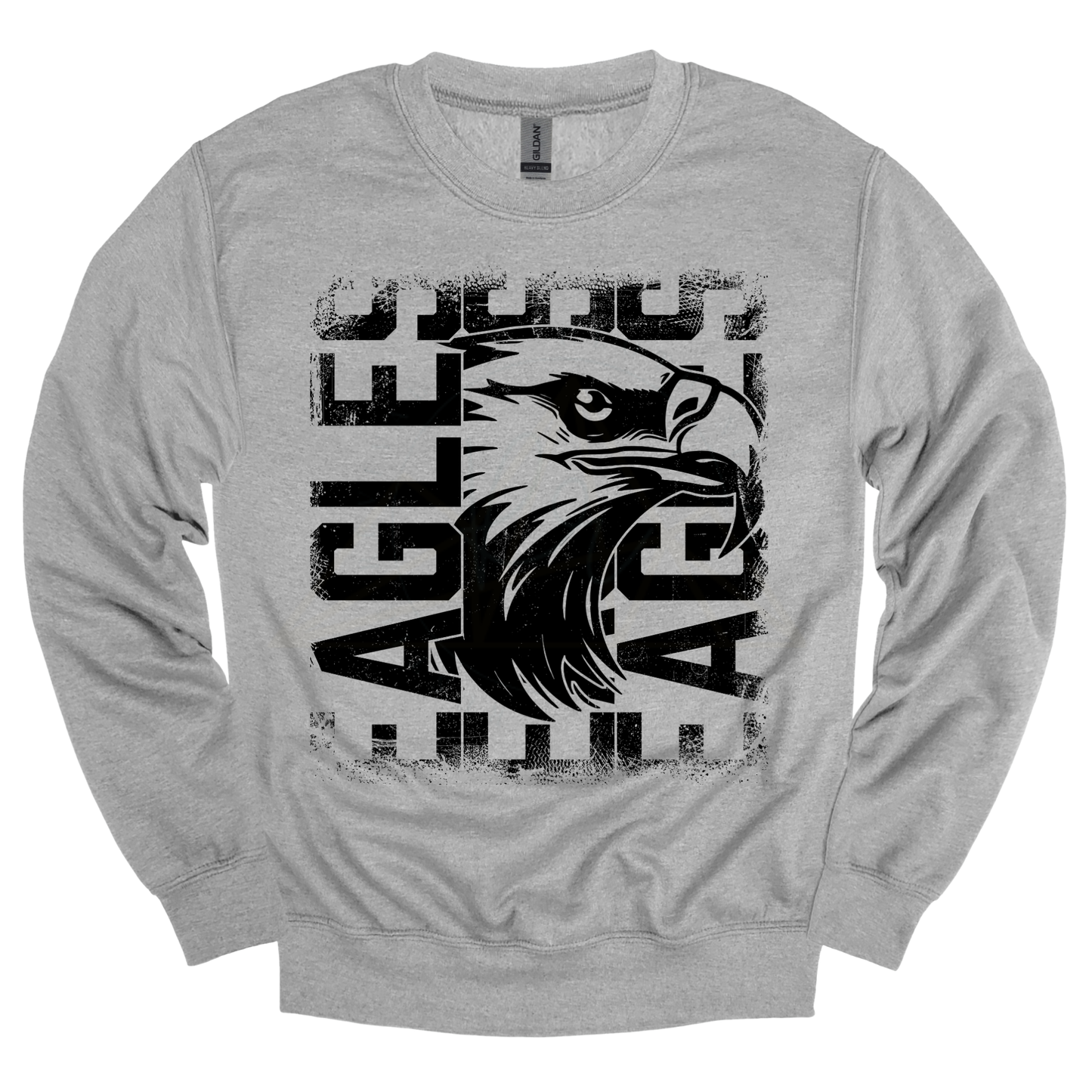 EAGLES Distressed Black Graphic Apparel | Youth Spirit Wear