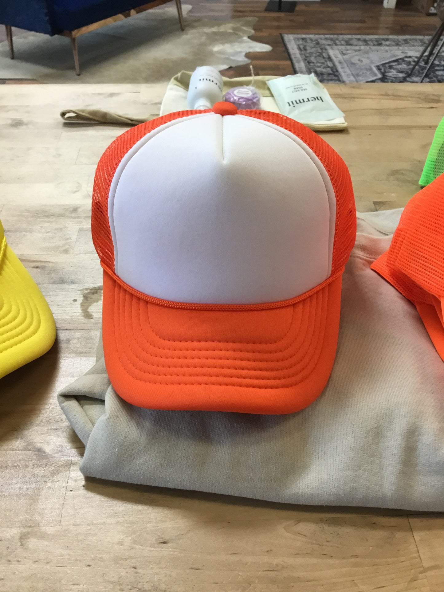 Youth burnt orange trucker hat