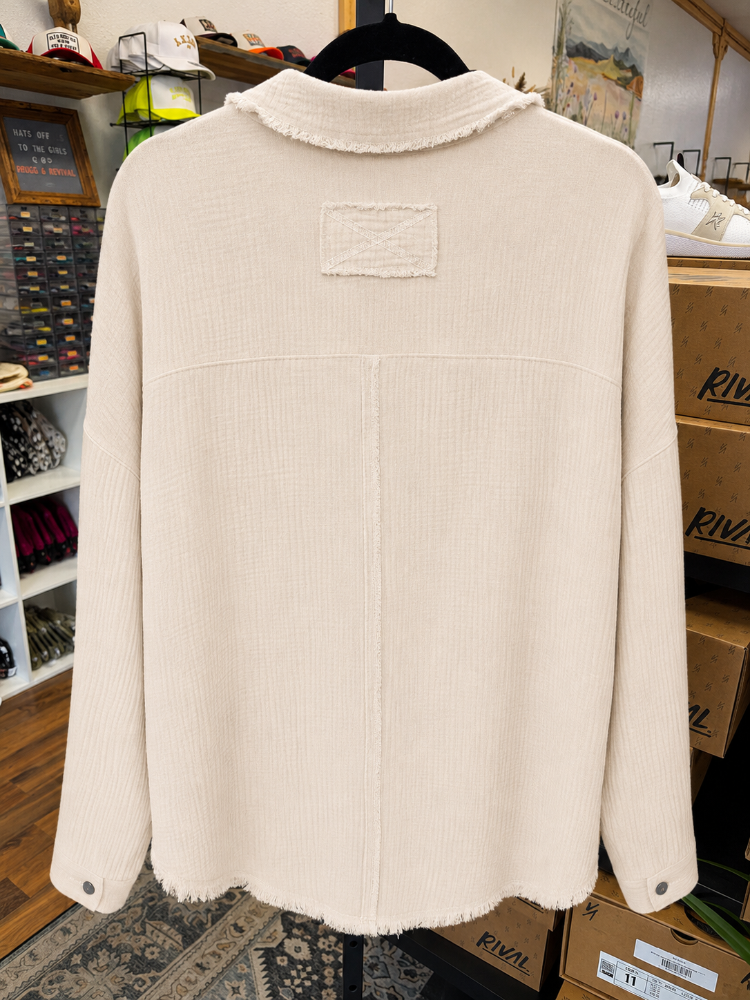 Double gauze oversized shirt - Sand Beige