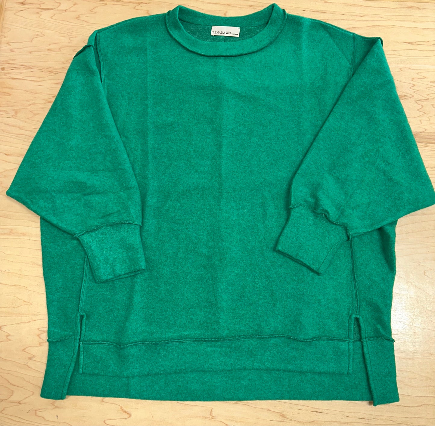 Plus Hacci Oversized Sweater - Kelly Green