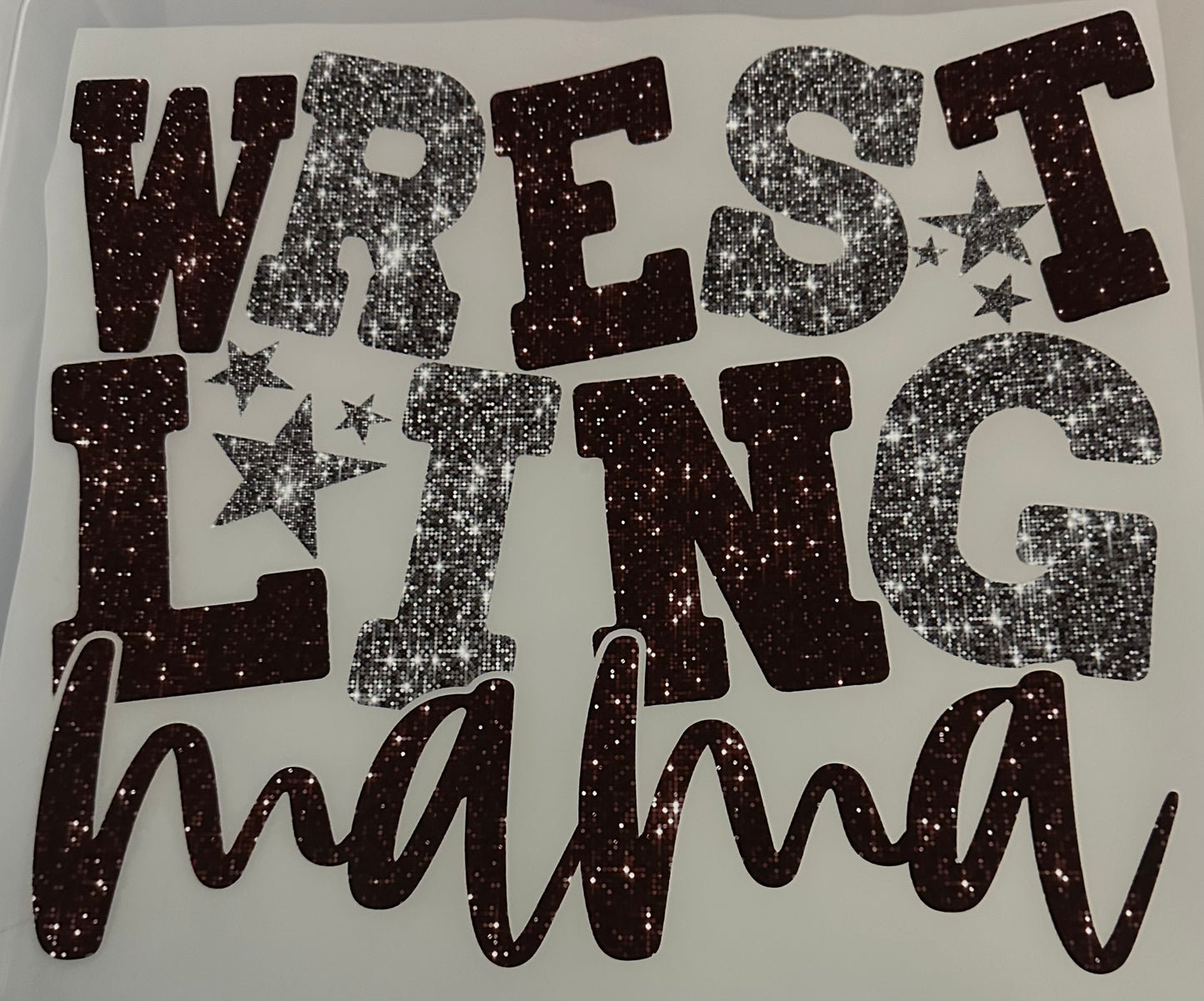 Wrestling Mama Maroon & Silver
