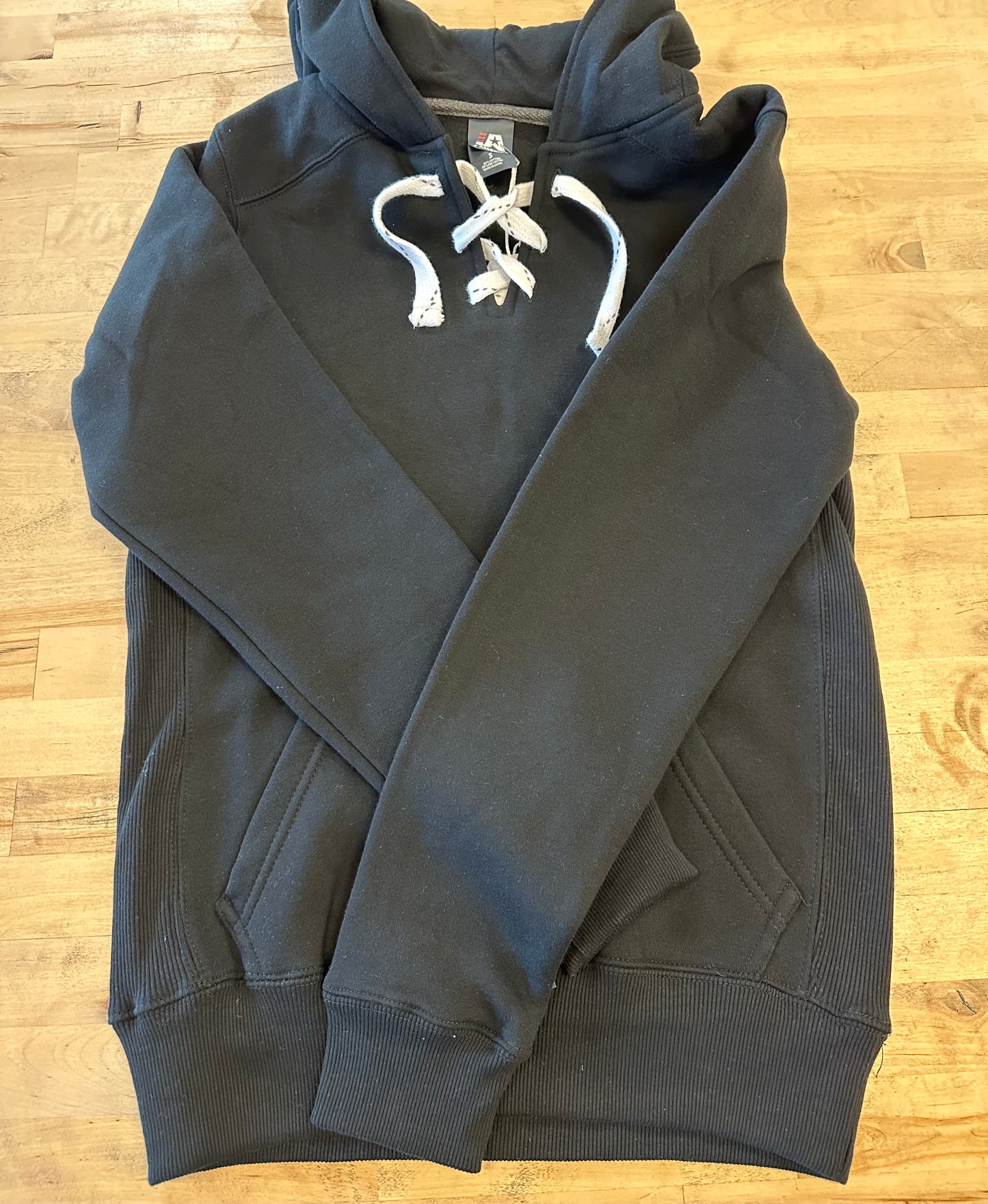Sport Lace Hooded Sweatshirt - Black