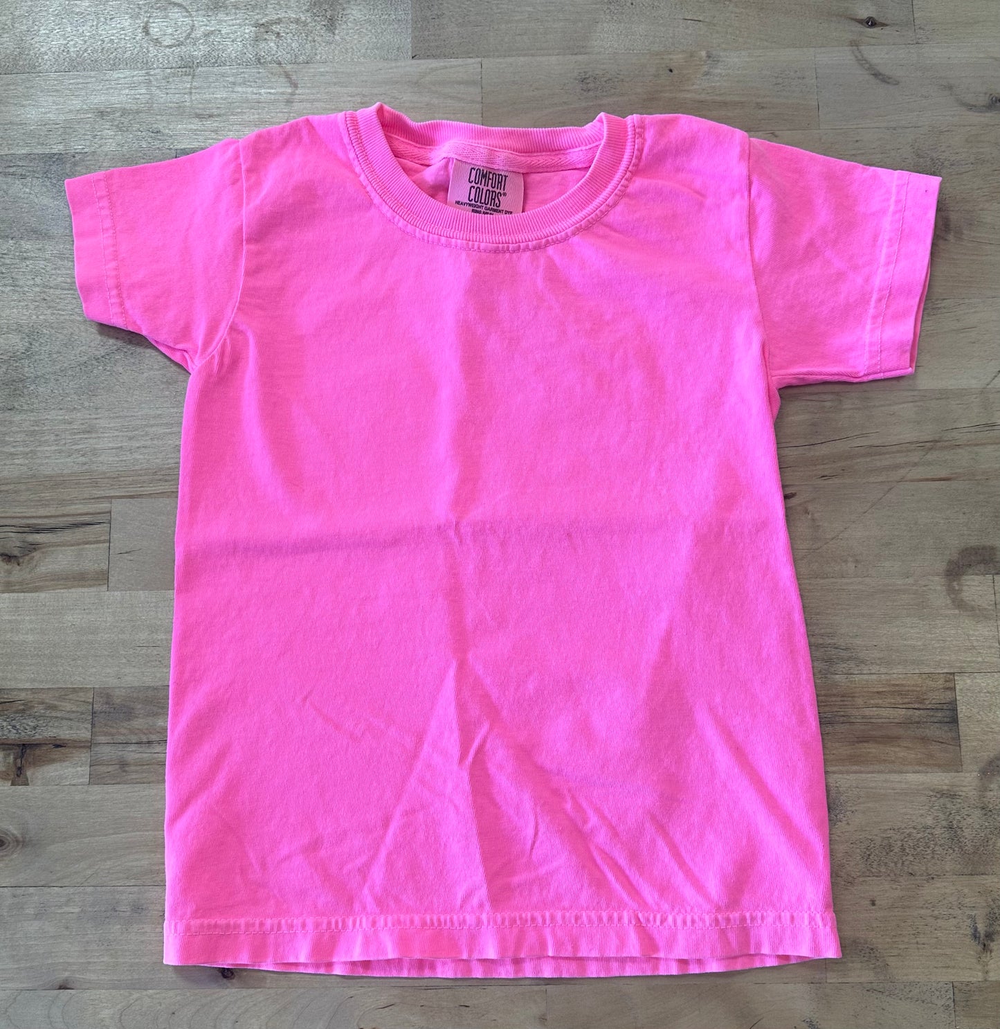 Youth Comfort Colors Tee - Neon Pink