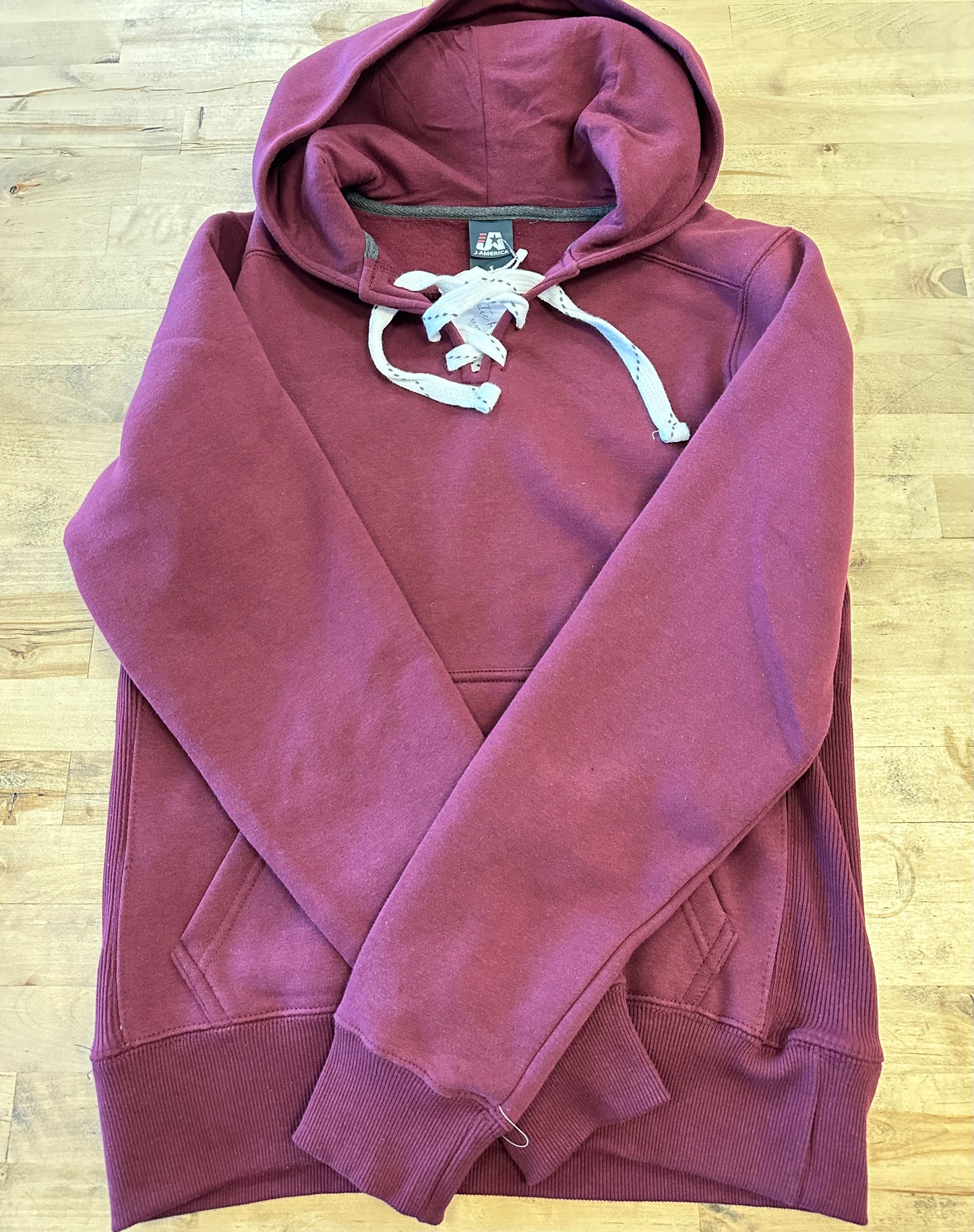 Sport Lace Hooded Sweatshirt - Maroon