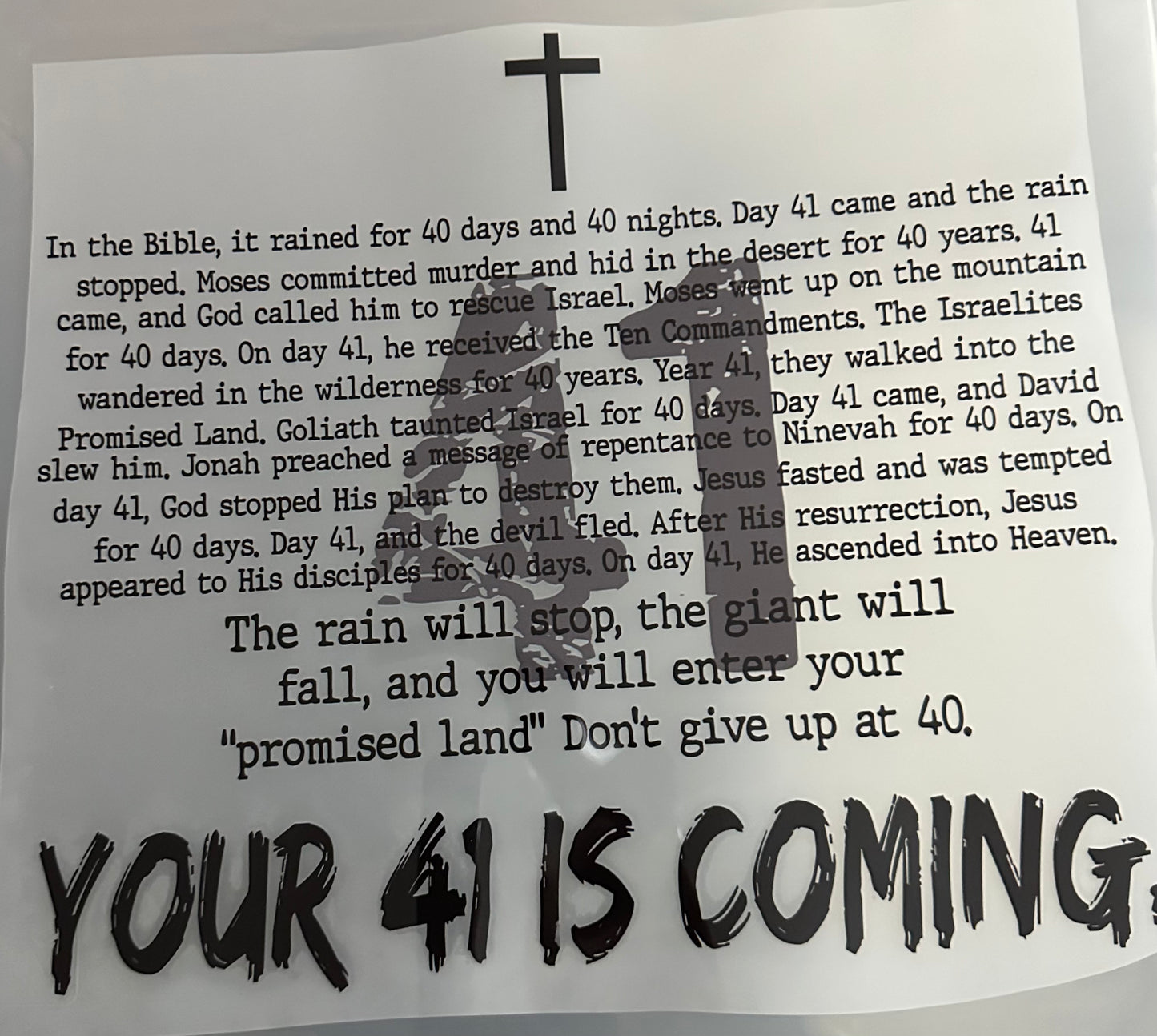 Your 41 Is Coming