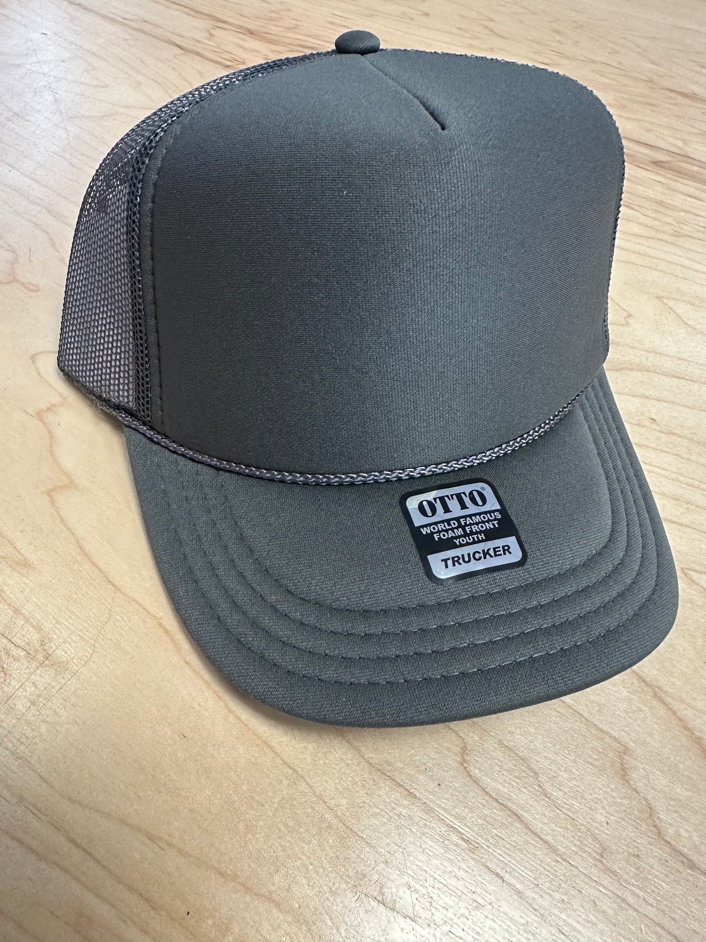 Otto Youth Trucker Hat - Solid Charcoal Gray