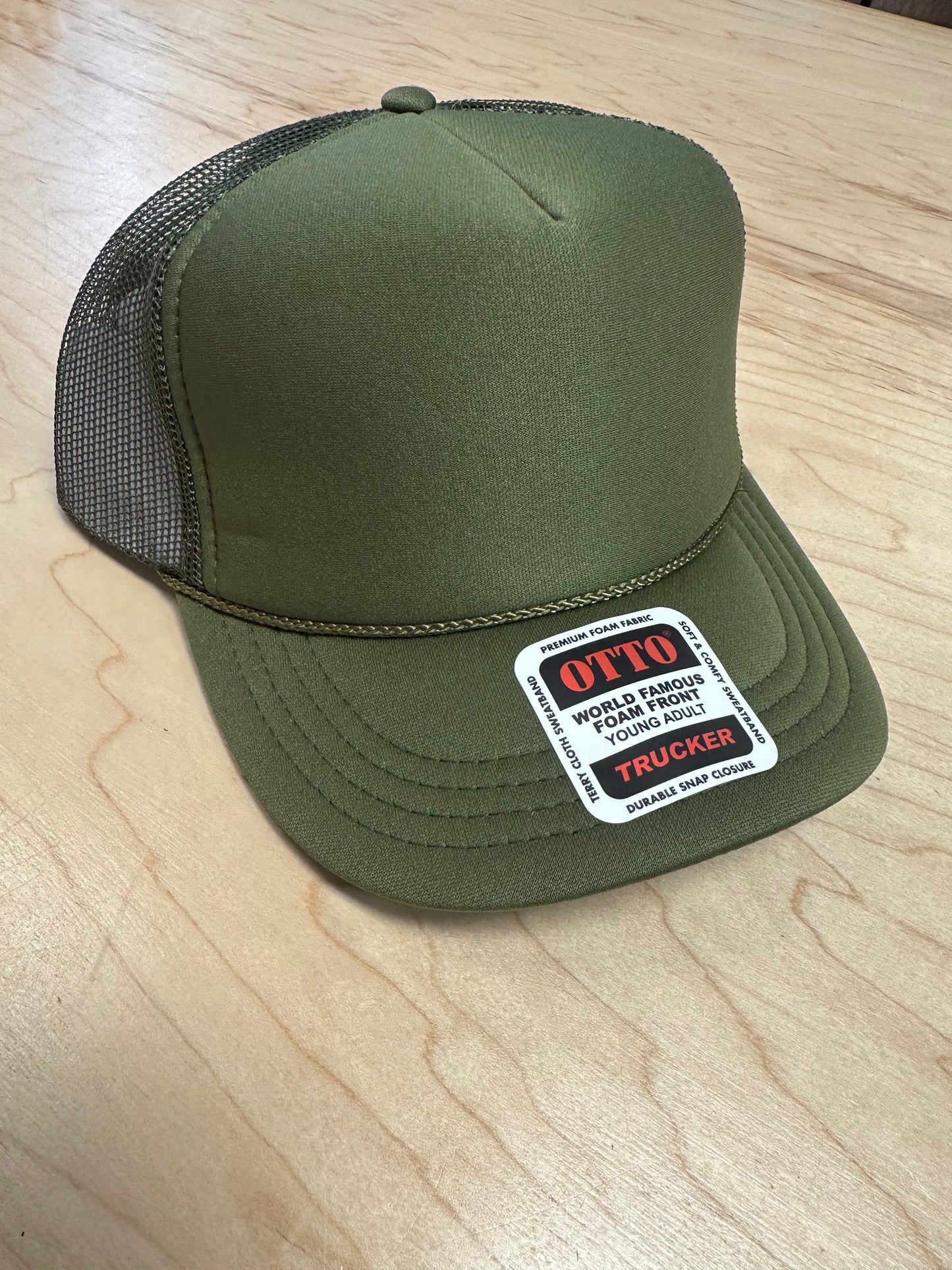 Otto Youth Trucker Hat - Olive Green