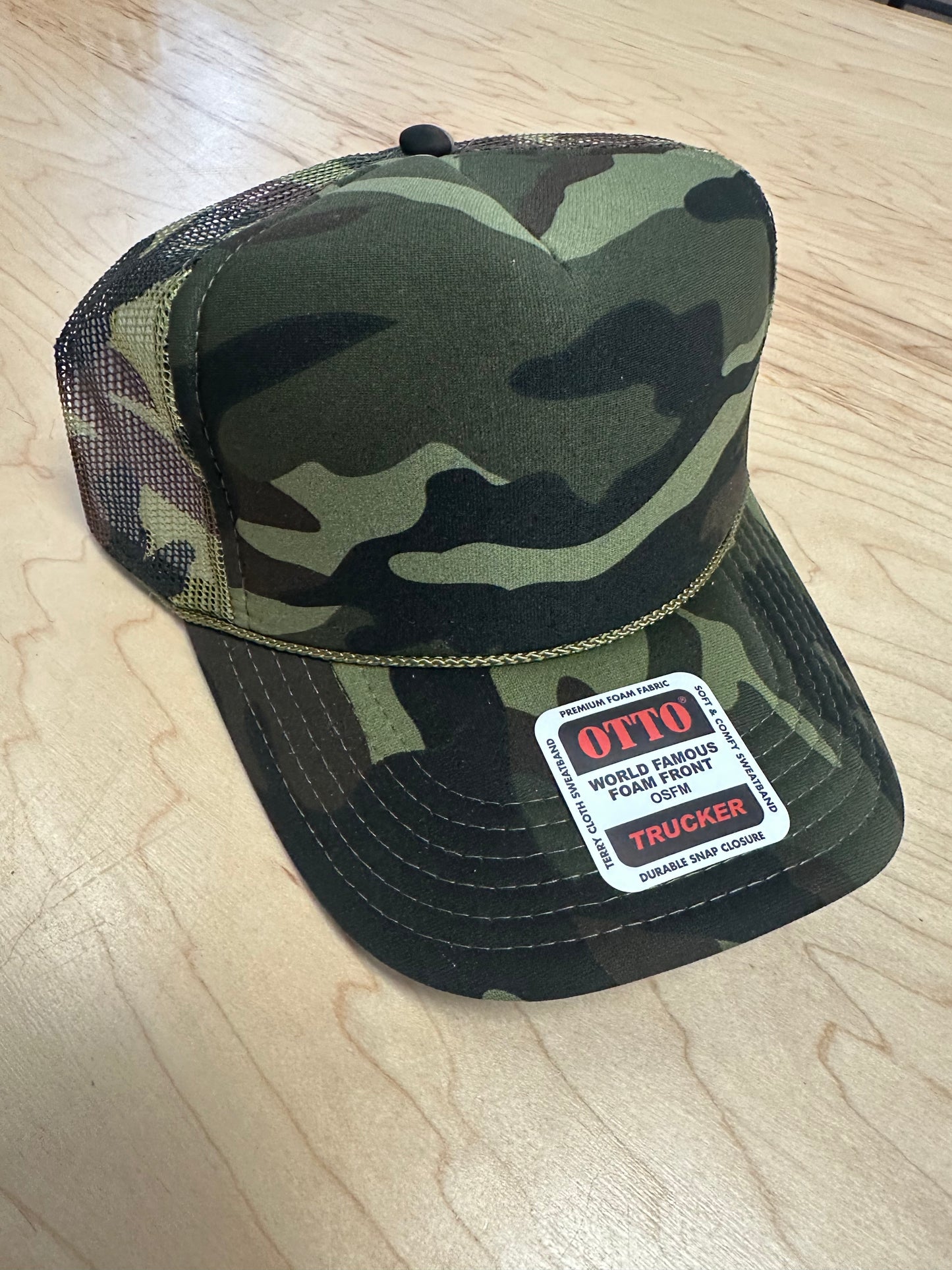 Otto Adult High Crown Trucker - Solid Camo
