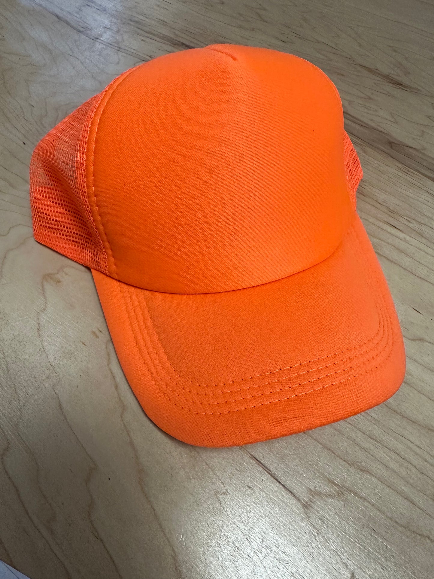 Adult Trucker Hat - Solid Neon Orange