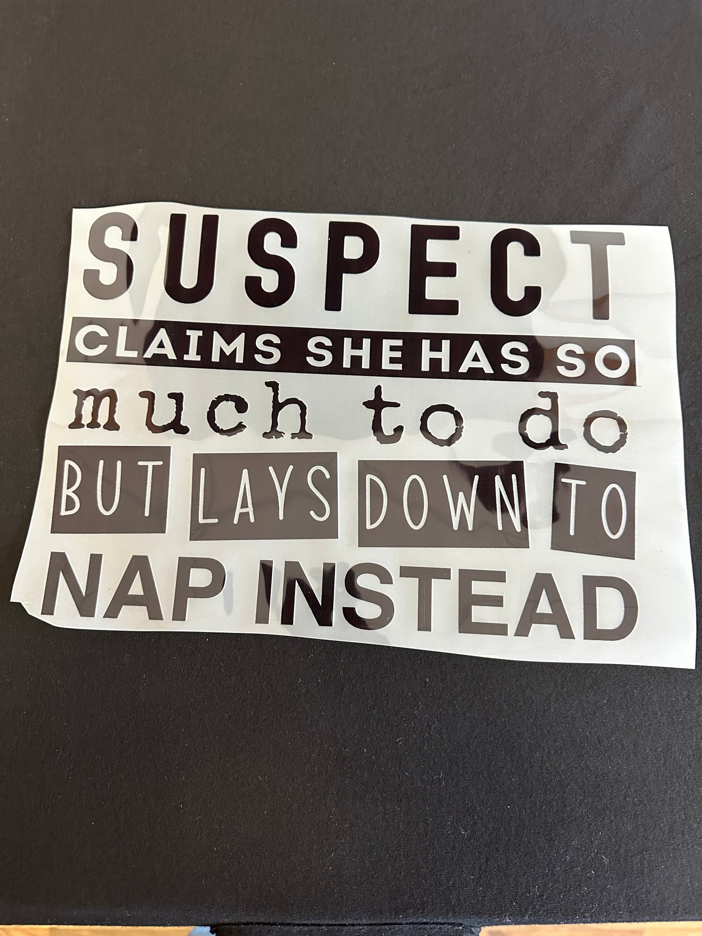 Suspect Lays Down to Nap