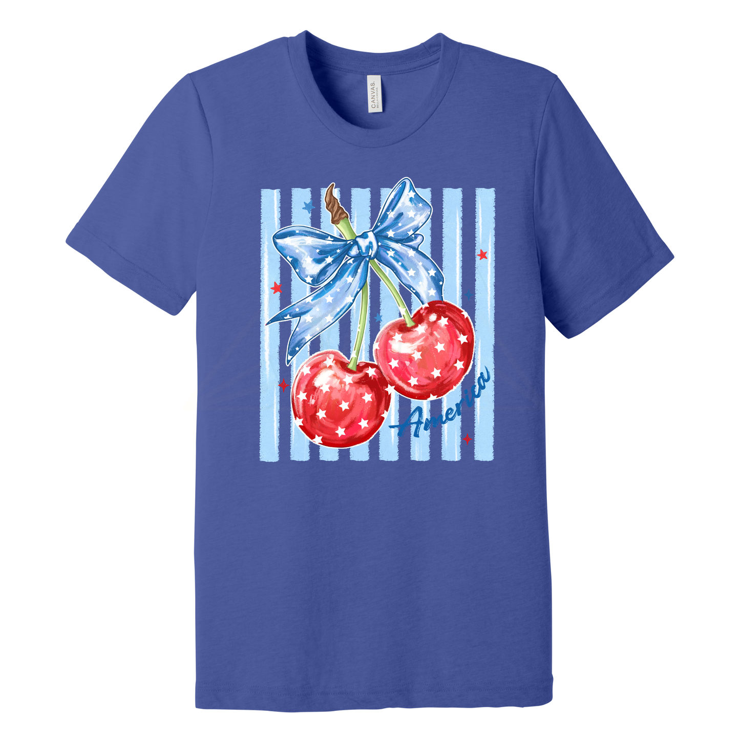 AMERICA CHERRIES Graphic Apparel | Adult Patriotic Tee