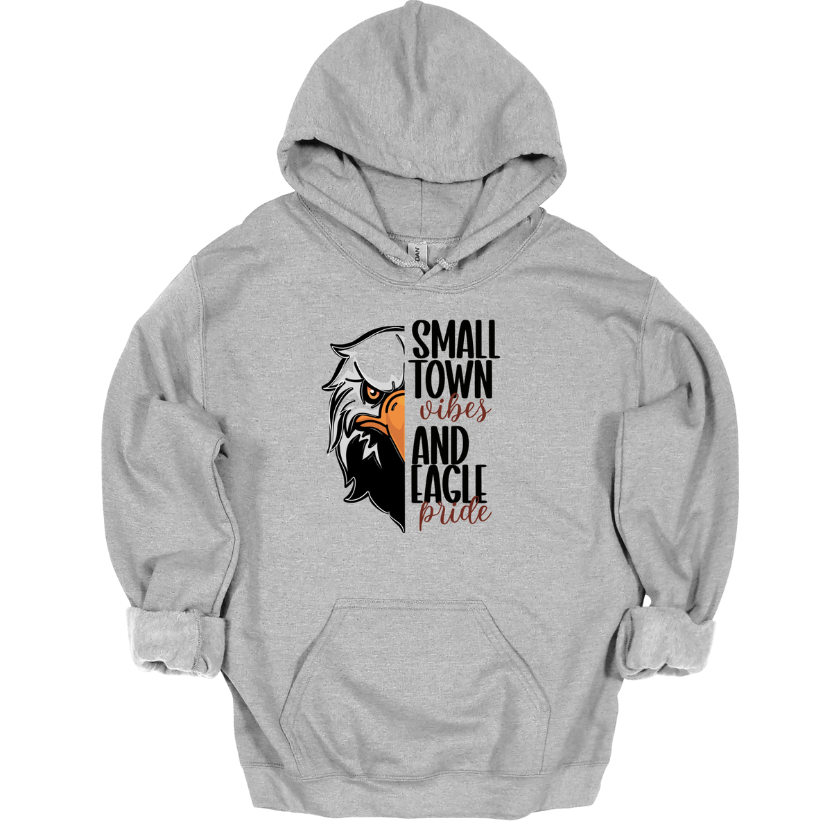 Small Town Vibes & Eagle Pride Graphic Apparel | Sport Grey | Adult Spirit Wear