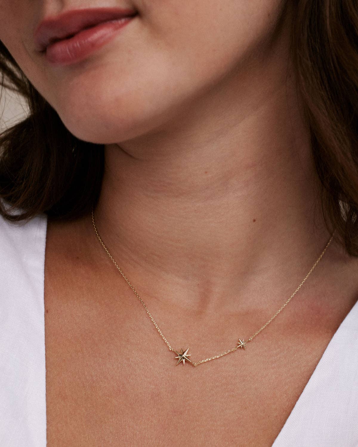 My True North Dainty Necklace: 14k Gold