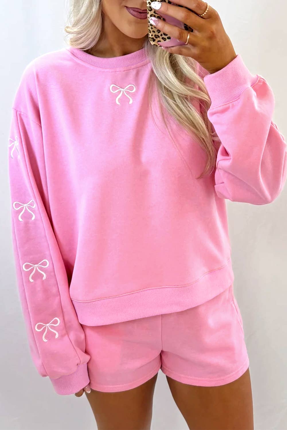 Bow 2pcs Outfit - Pink