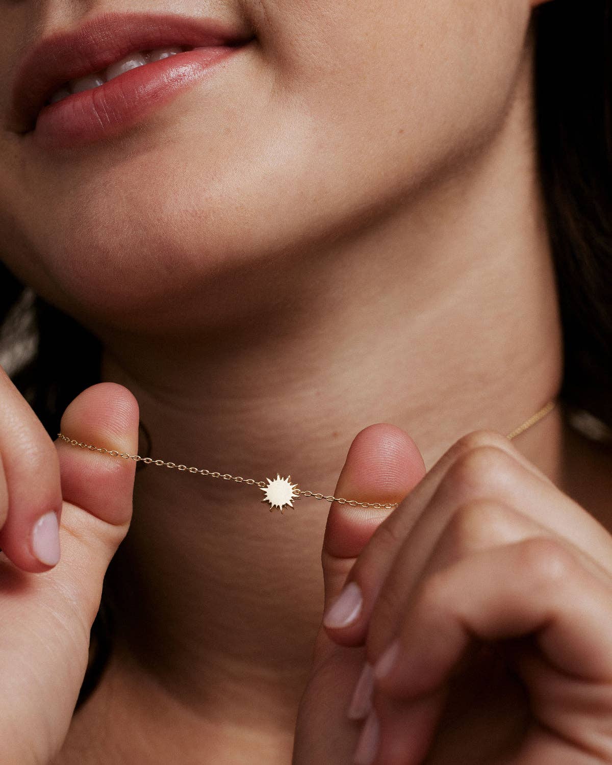 You Are My Sunshine Icon Necklace: 14k Gold