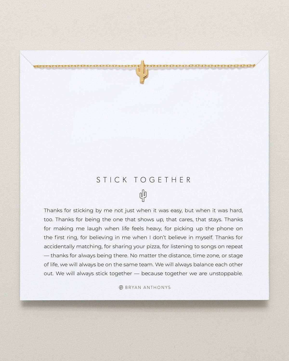 Stick Together Icon Necklace: 14k Gold