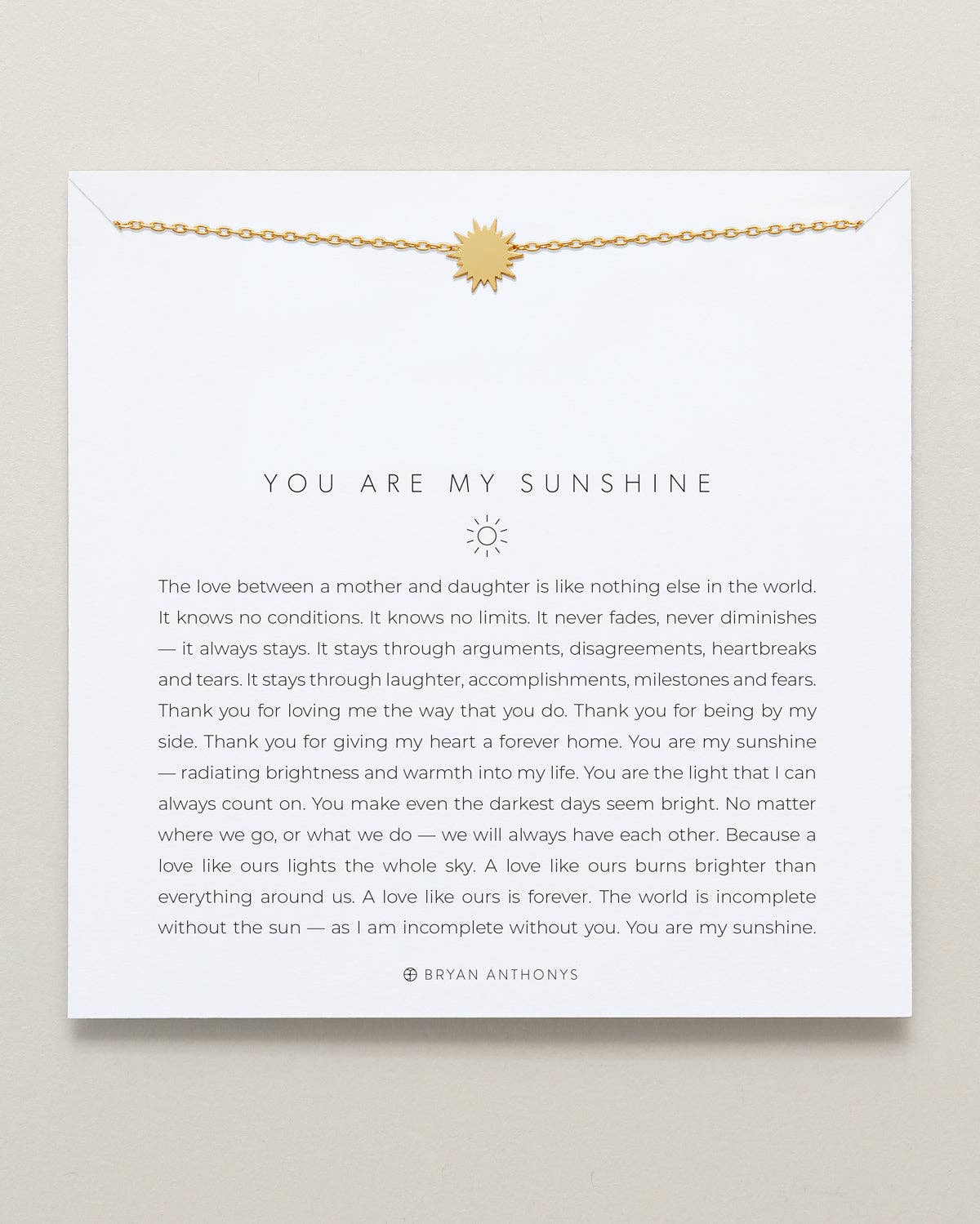 You Are My Sunshine Icon Necklace: 14k Gold