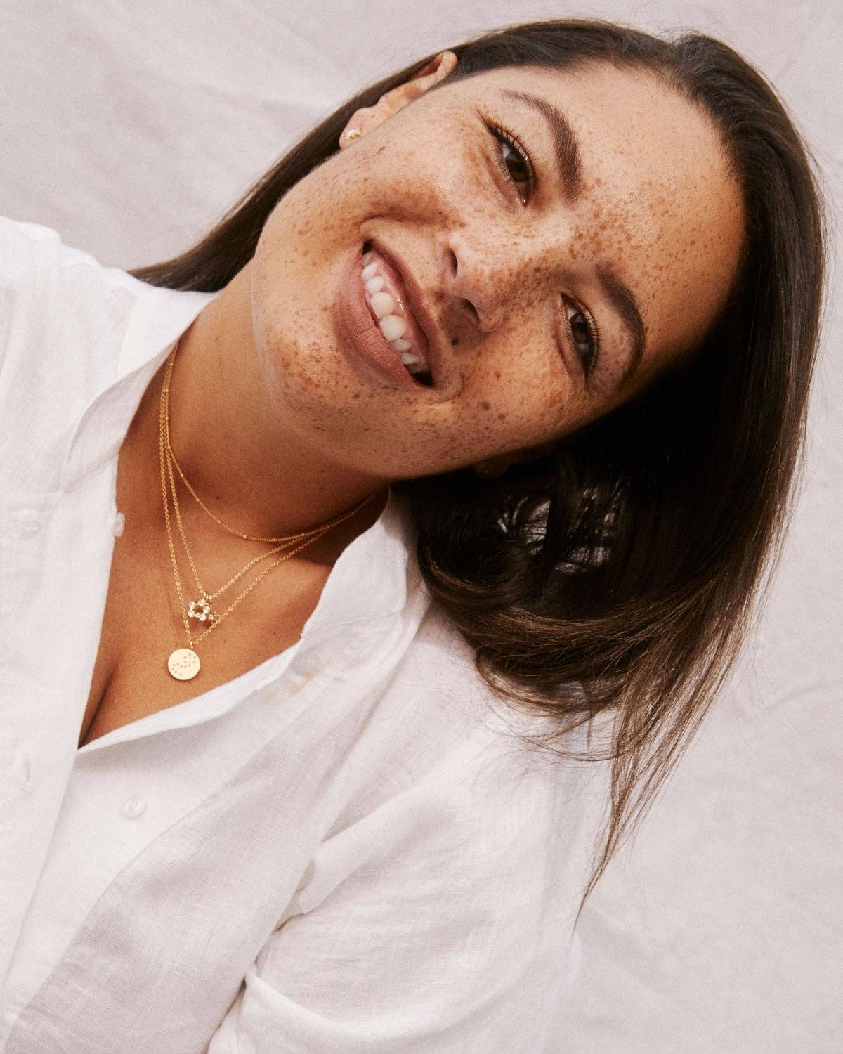 To the Moon and Back Necklace: 14k Gold