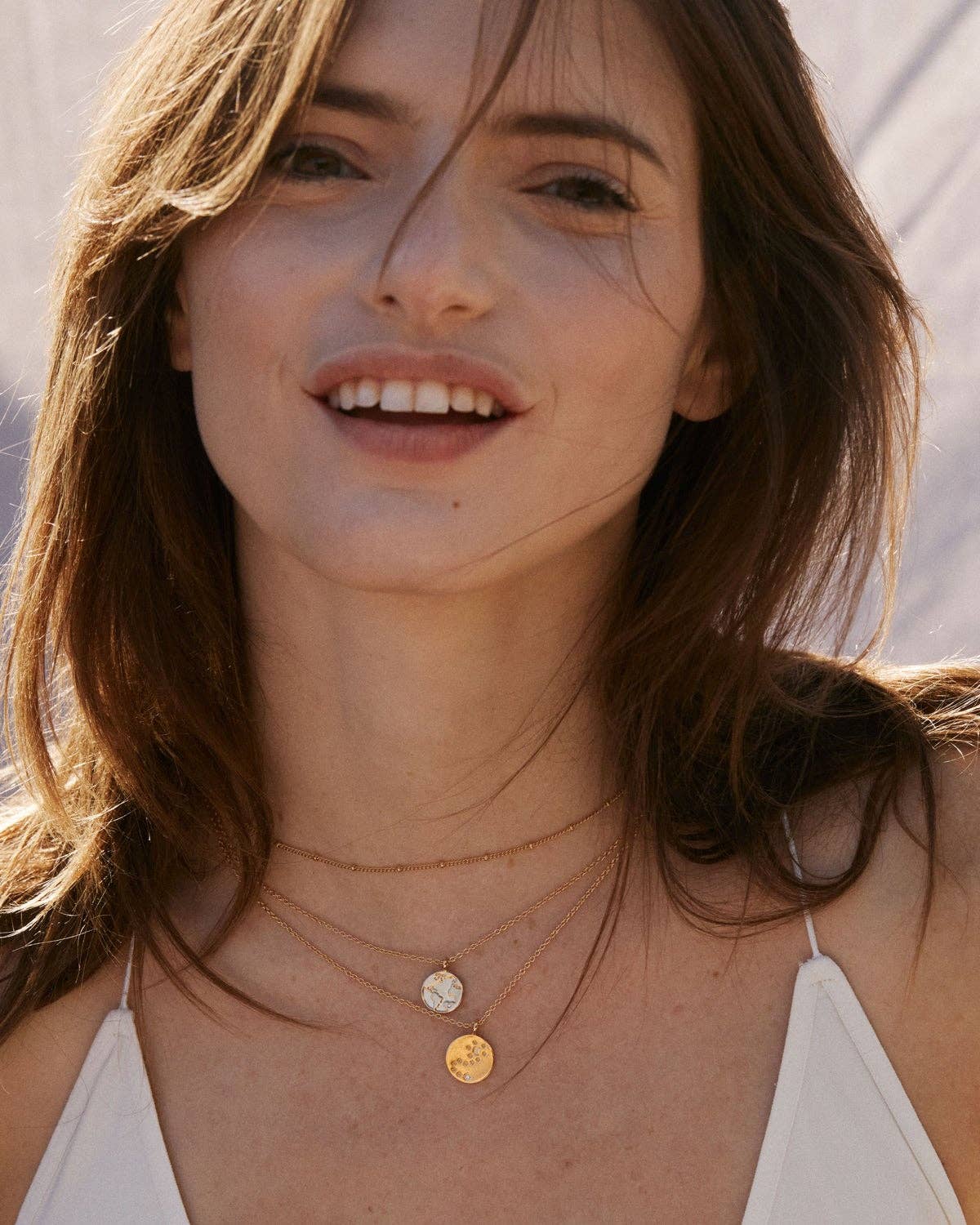 To the Moon and Back Necklace: 14k Gold