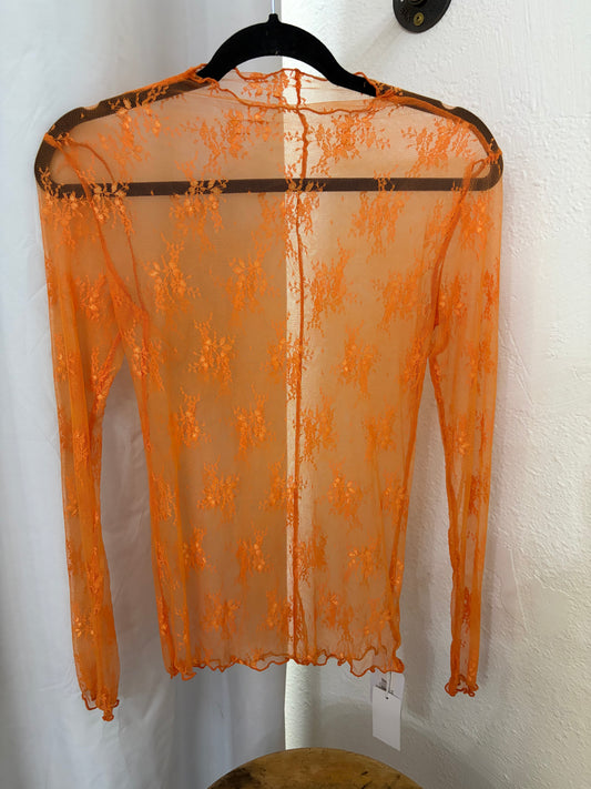 Sewn + Seen Long Sleeve Floral Lace - Orange