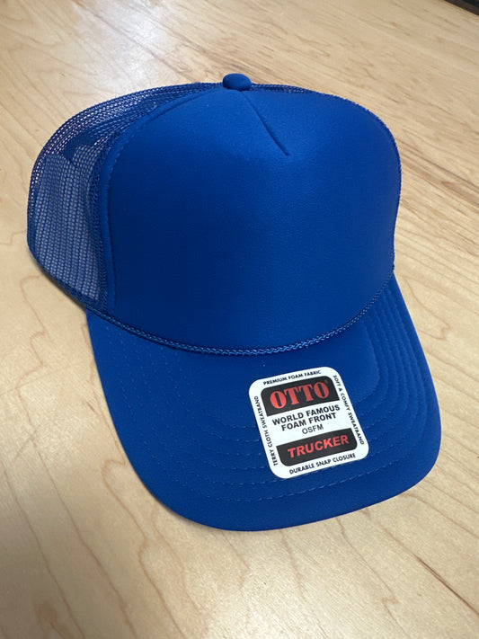 Otto Adult Trucker Hat - Solid Royal Blue