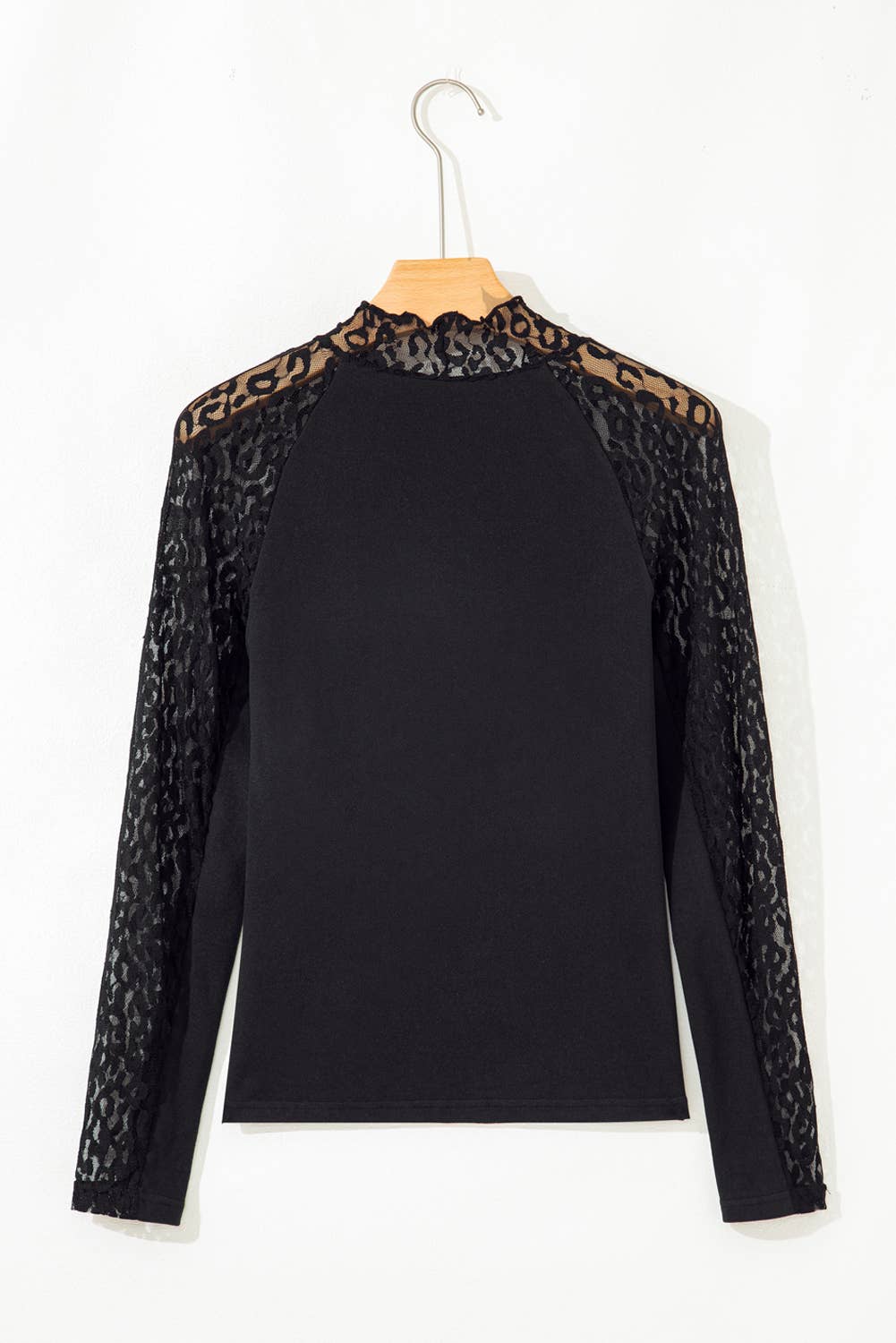 Leopard Patchwork Long Sleeve - Black