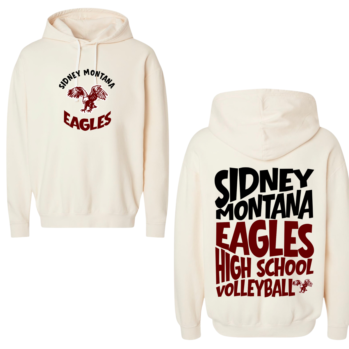 Sidney Eagle Retro Volleyball Varsity Graphic Apparel | Adult Spirit Wear