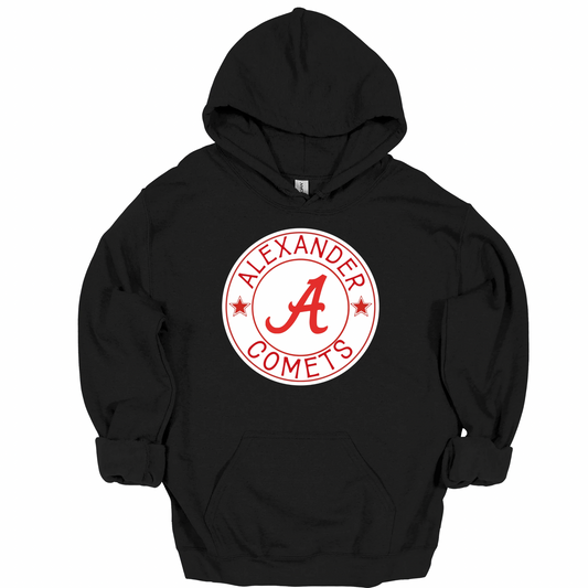 Alexander Comets White Vintage Seal Graphic Apparel | Youth Spirit Wear
